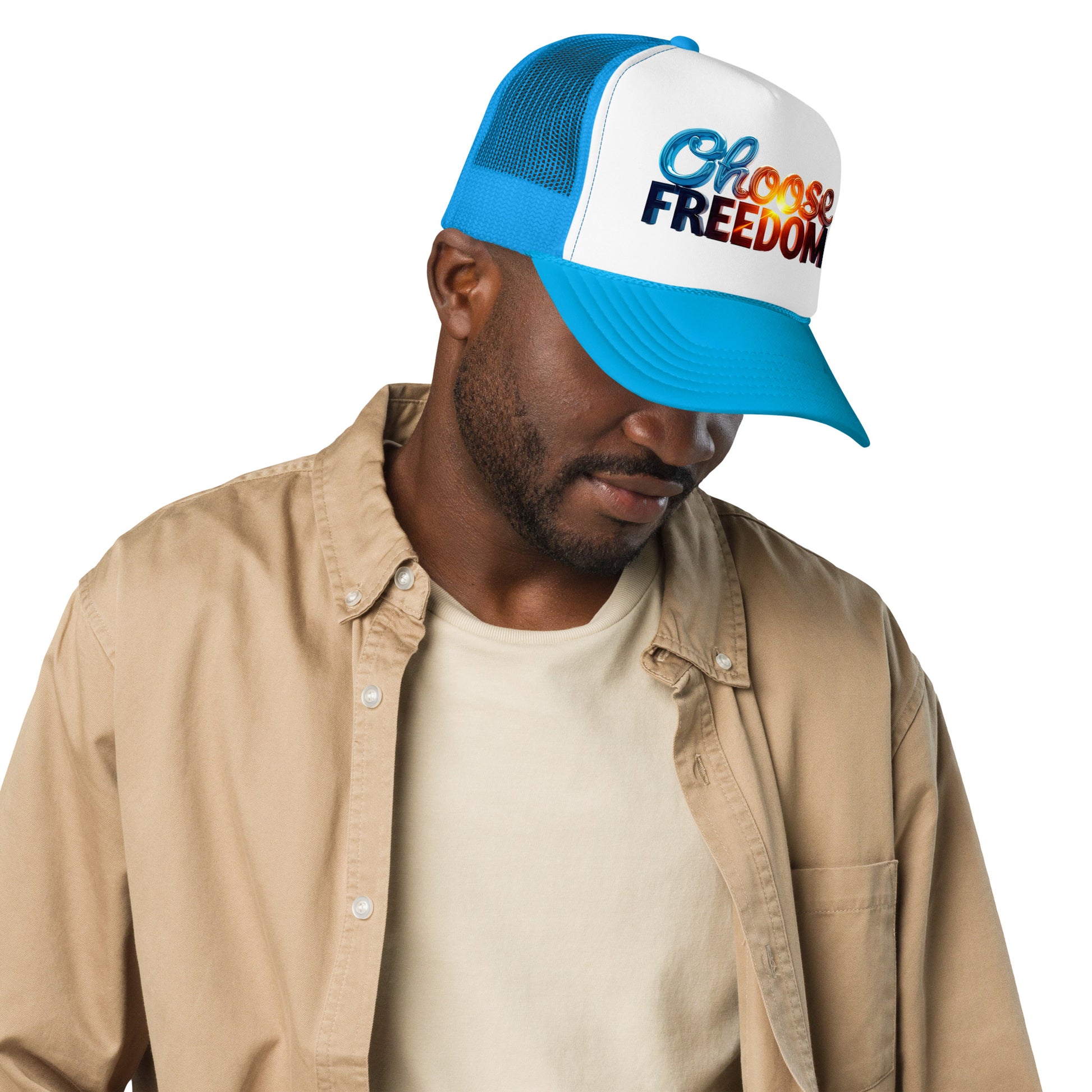 Foam trucker hat - Choose Freedom Foam Trucker Hat – Bold Liberty Street Style by printfluence.net