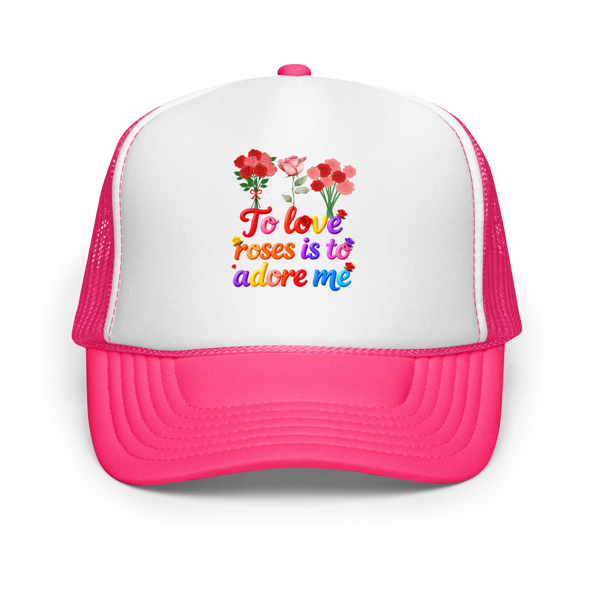 Foam trucker hat - Elite Rose Love Trucker Hat – Opulent Foam Luxury by printfluence.net