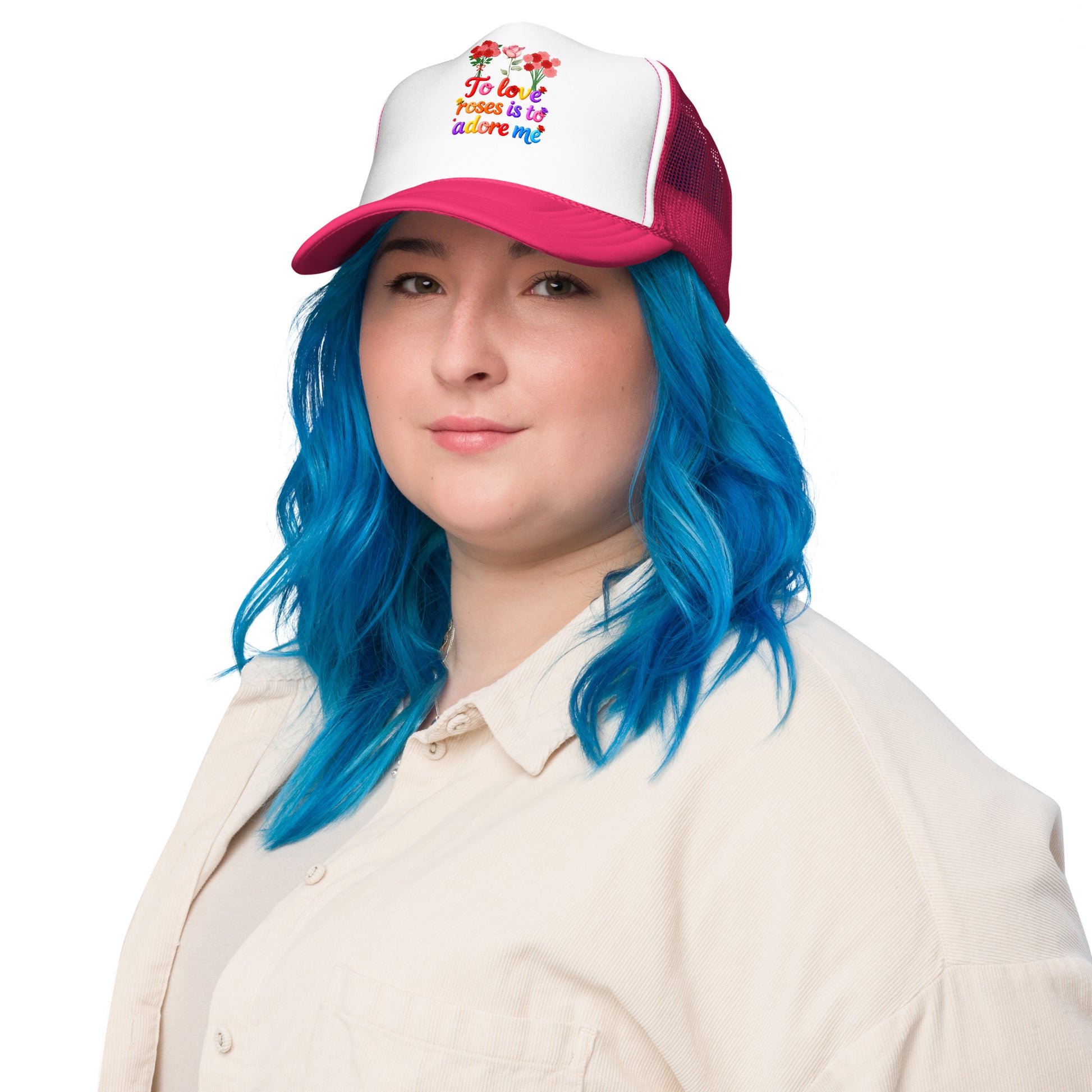 Foam trucker hat - Elite Rose Love Trucker Hat – Opulent Foam Luxury by printfluence.net