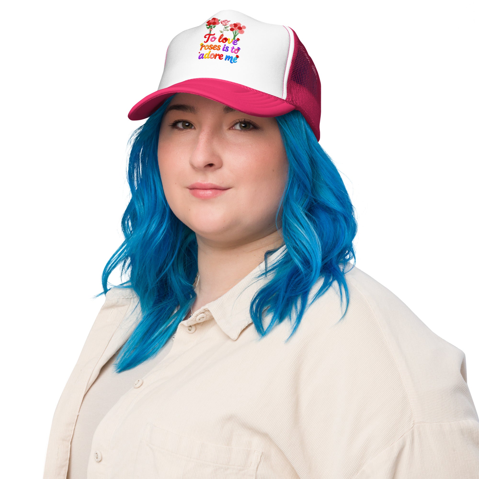 Foam trucker hat - Elite Rose Love Trucker Hat – Opulent Foam Luxury by printfluence.net