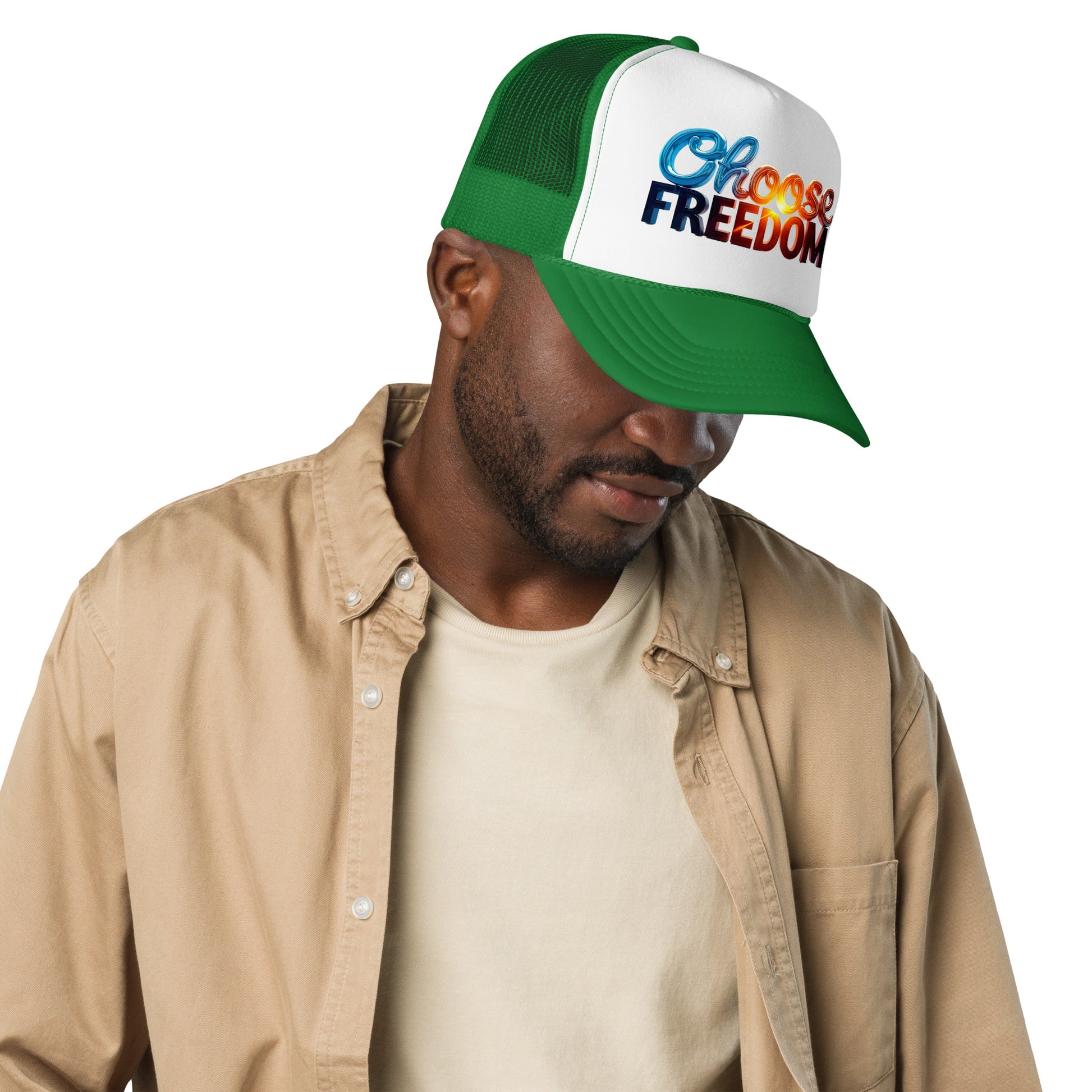 Foam trucker hat - Choose Freedom Foam Trucker Hat – Bold Liberty Street Style by printfluence.net