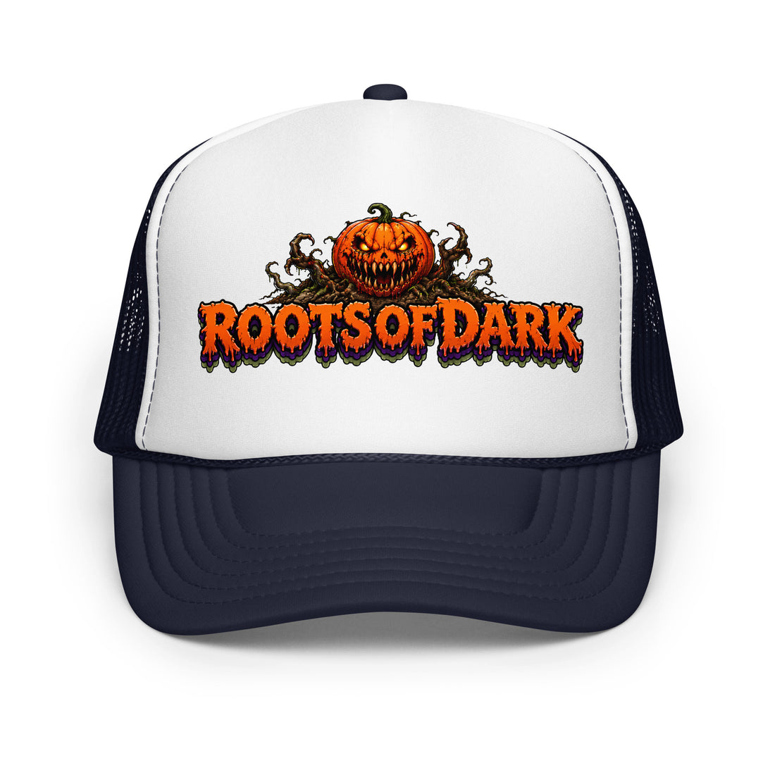 Roots Of Dark Vintage Horror Mystery Foam Trucker Hat by printfluence.net