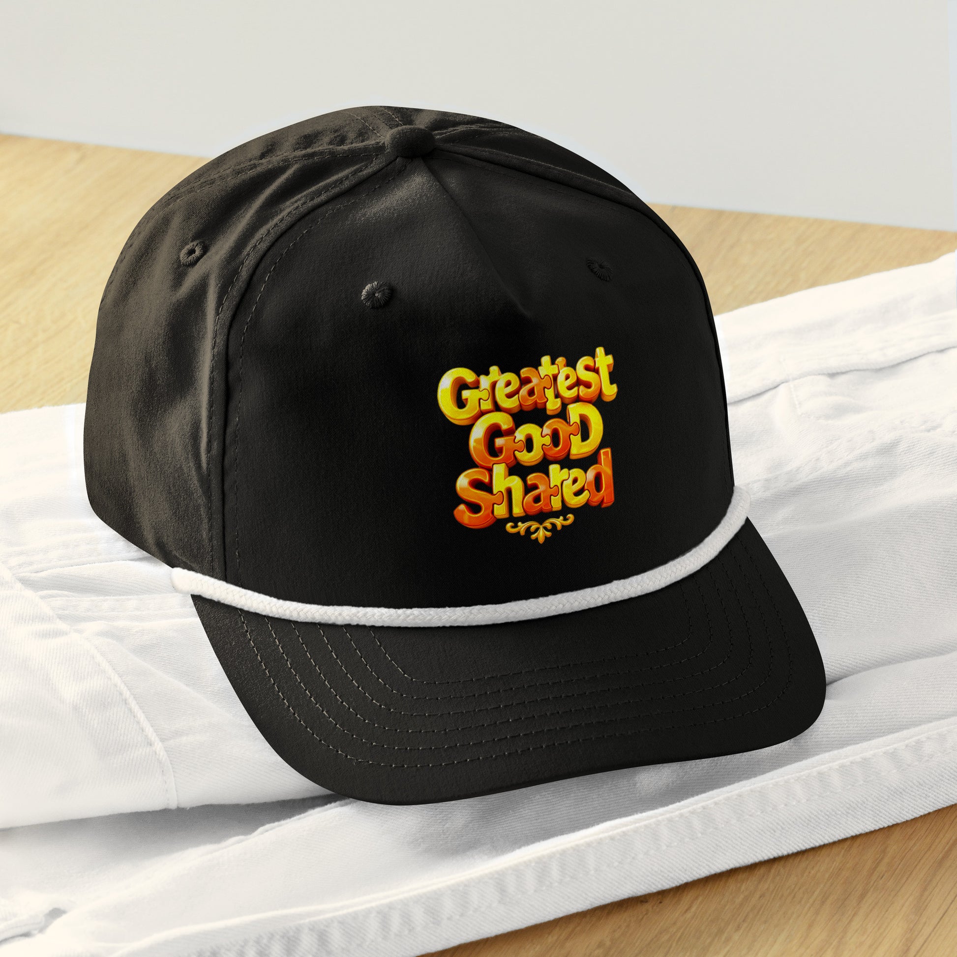 Golf rope cap - Greatest Good Shared Rope Cap – Golf Richardson Motivational Hat by printfluence.net
