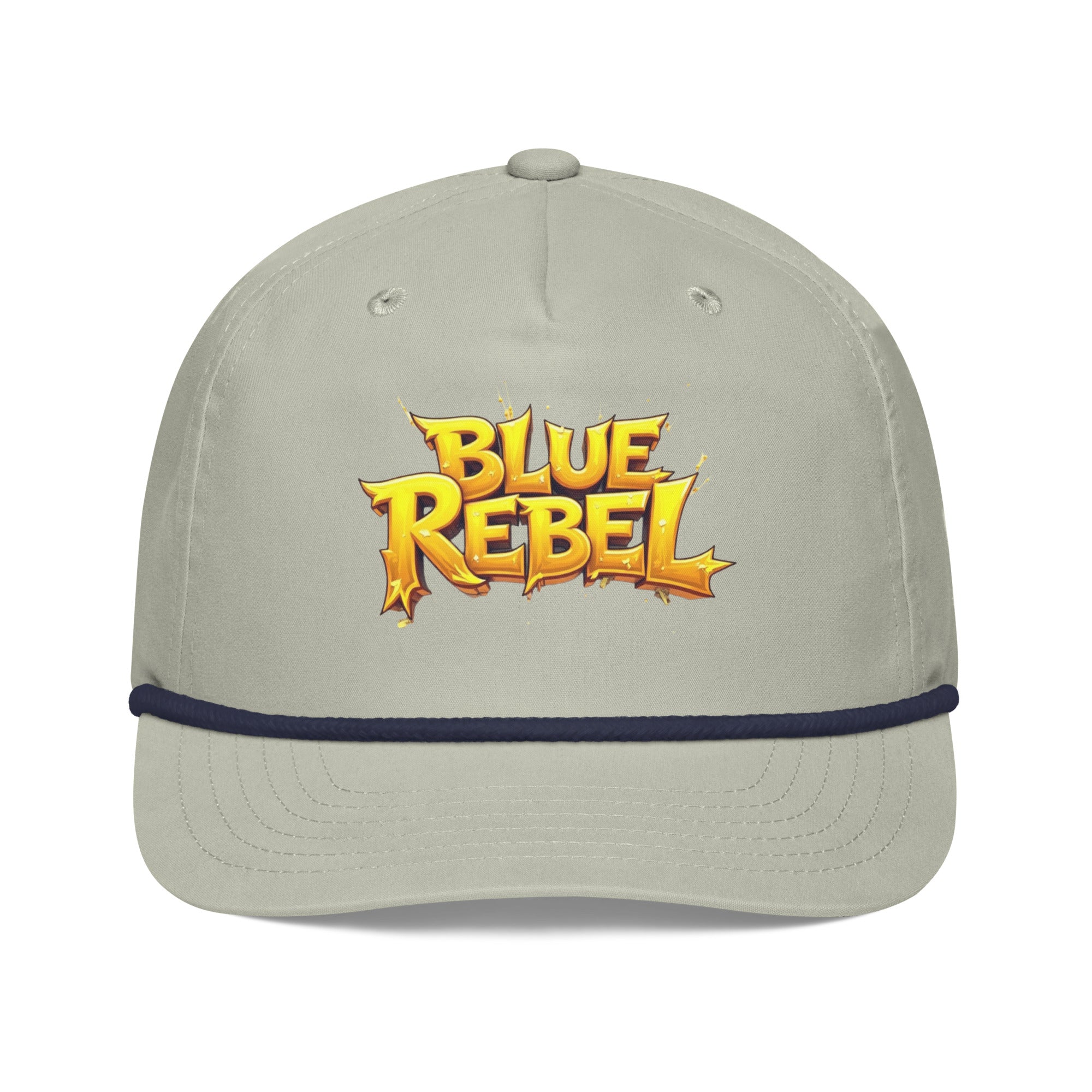 Golf rope cap - Blue Rebel Golf Rope Cap – Golden Bold Style for Trendy Golfers by printfluence.net