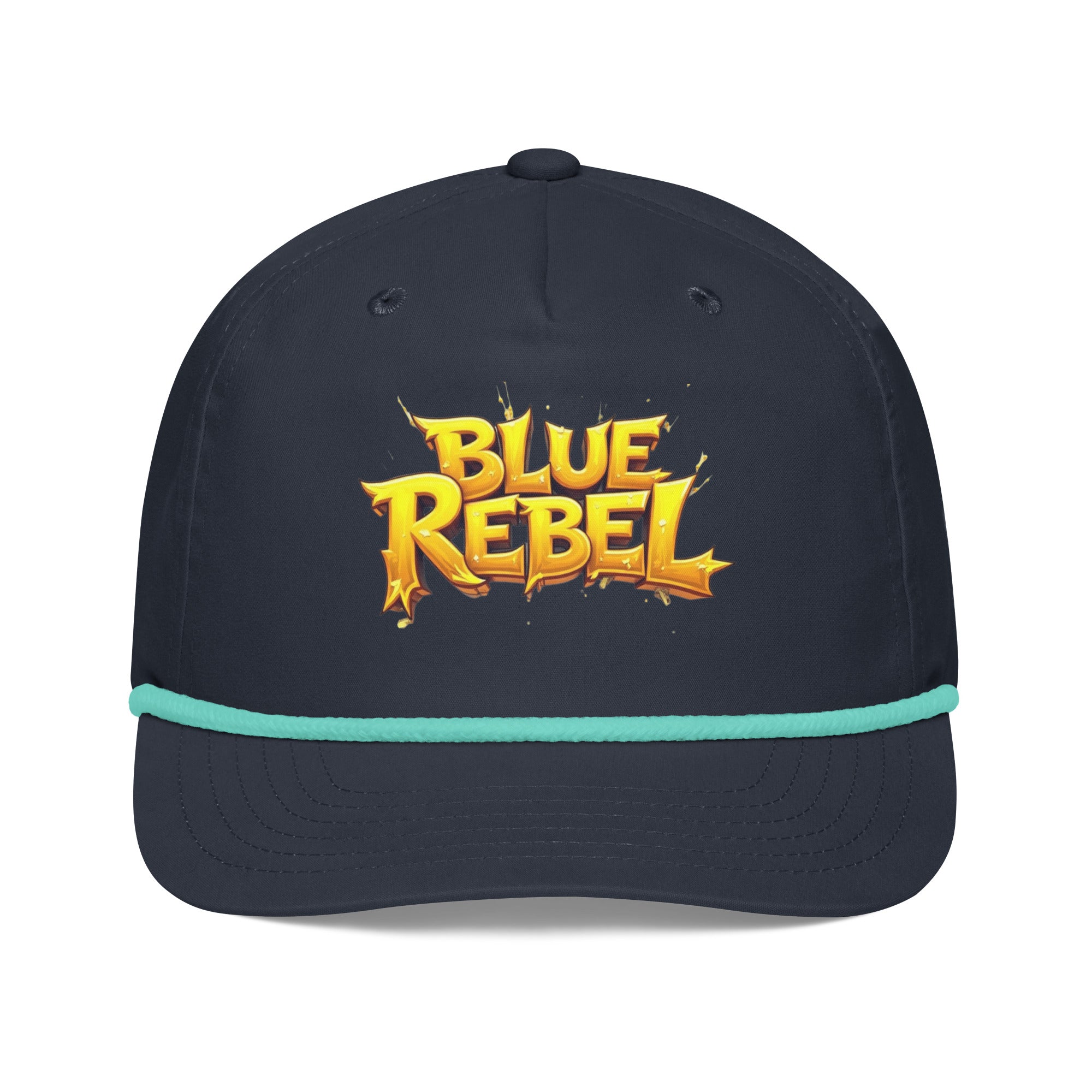 Golf rope cap - Blue Rebel Golf Rope Cap – Golden Bold Style for Trendy Golfers by printfluence.net