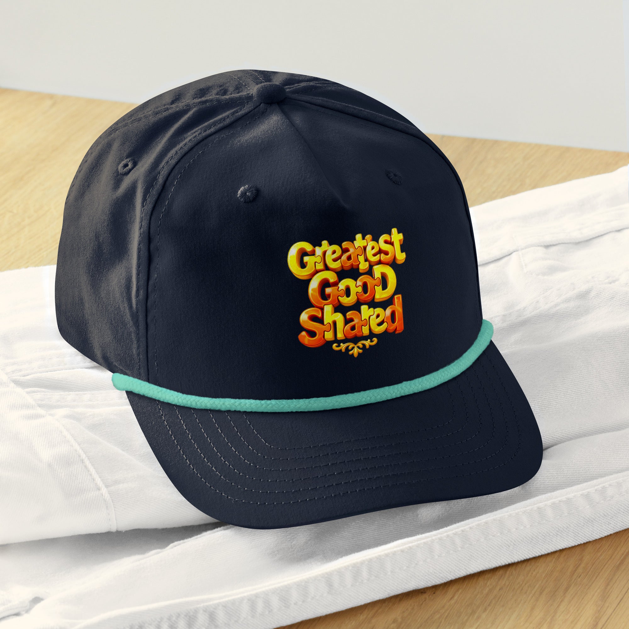 Golf rope cap - Greatest Good Shared Rope Cap – Golf Richardson Motivational Hat by printfluence.net