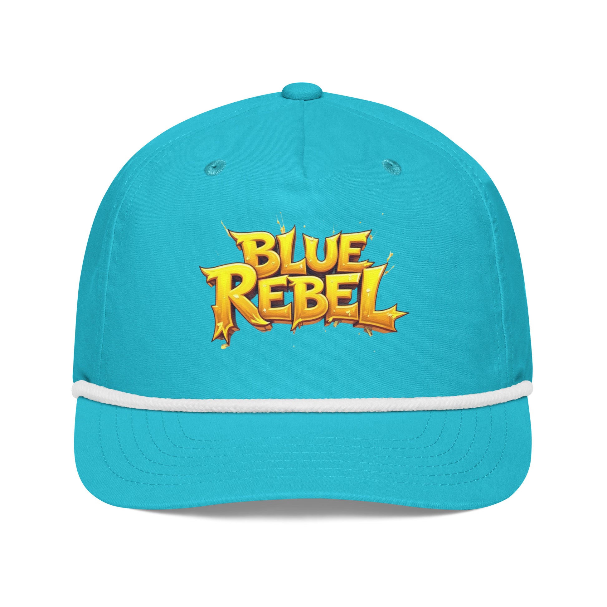 Golf rope cap - Blue Rebel Golf Rope Cap – Golden Bold Style for Trendy Golfers by printfluence.net