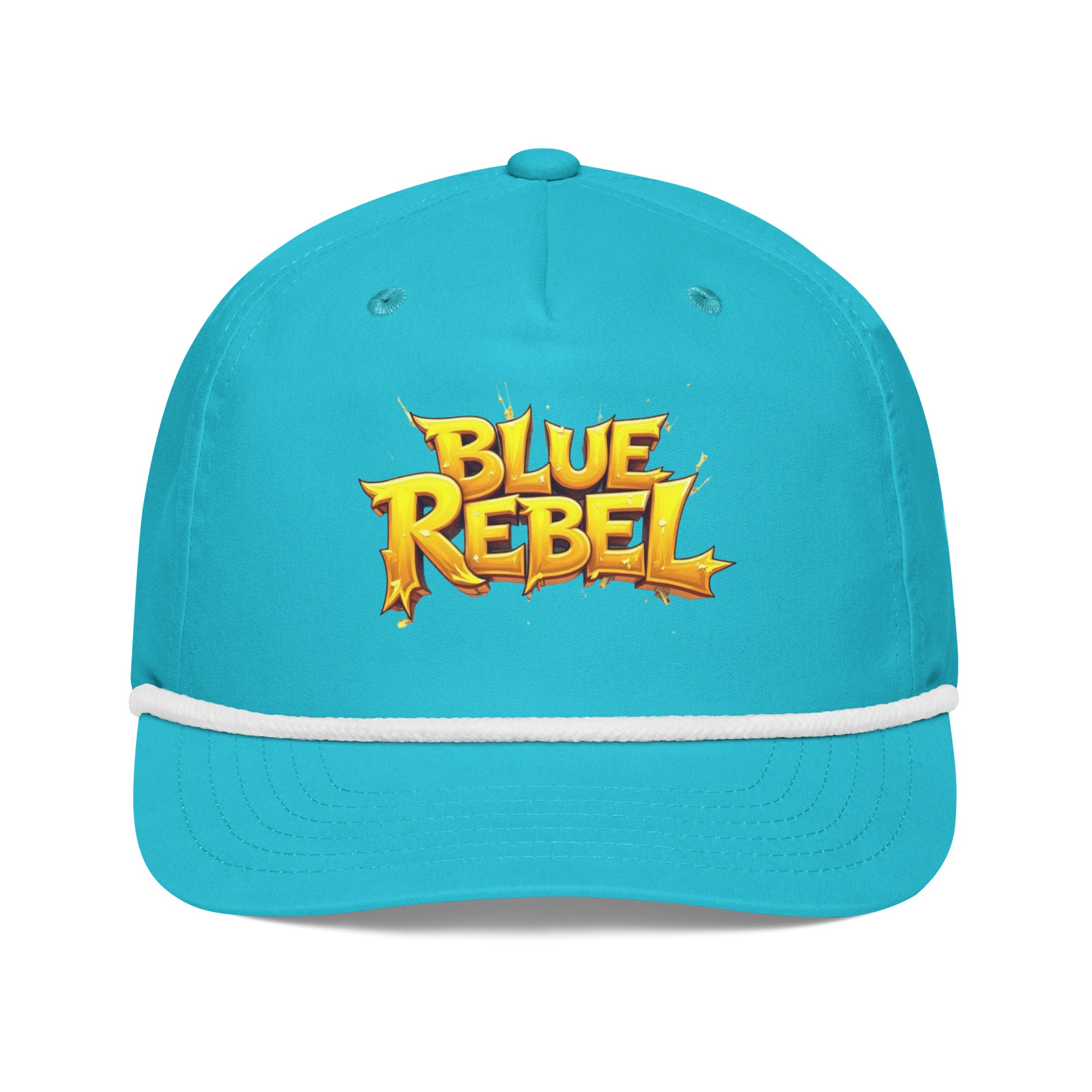 Golf rope cap - Blue Rebel Golf Rope Cap – Golden Bold Style for Trendy Golfers by printfluence.net