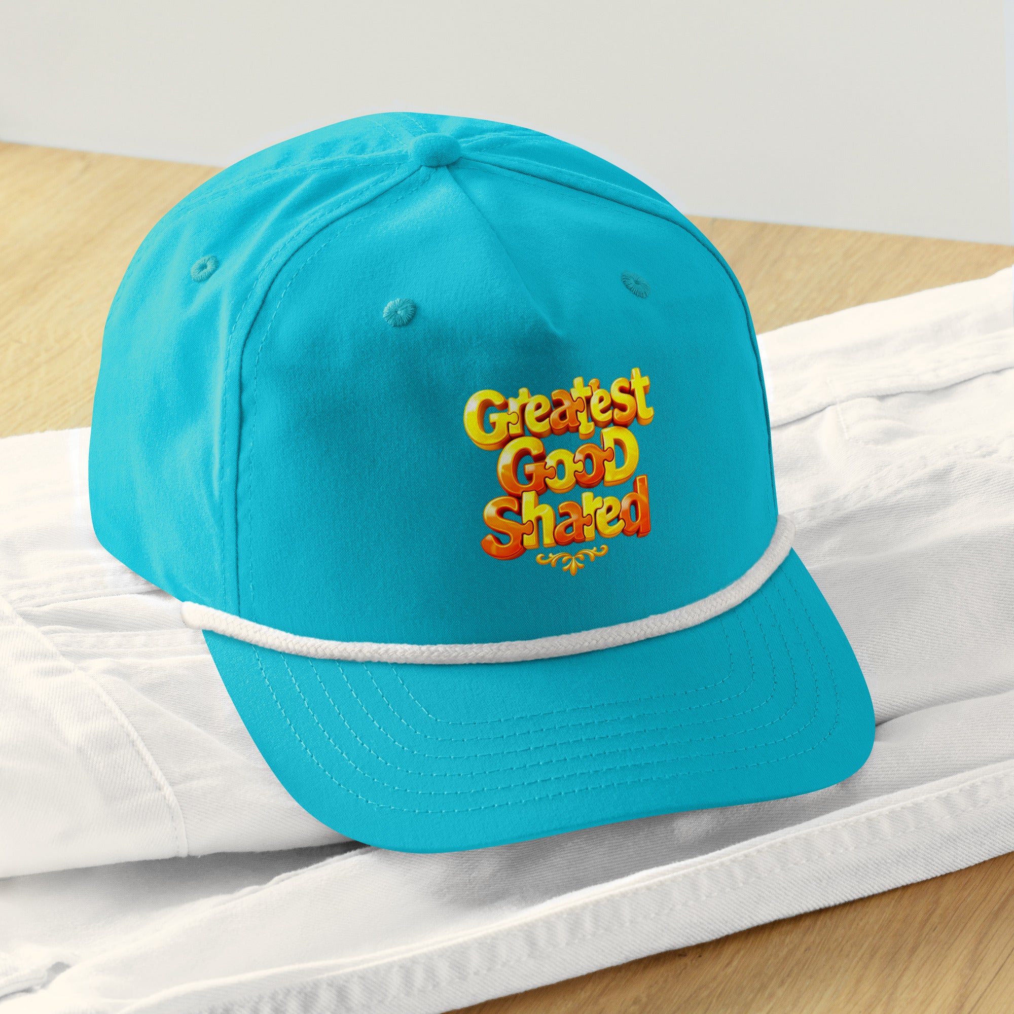 Golf rope cap - Greatest Good Shared Rope Cap – Golf Richardson Motivational Hat by printfluence.net
