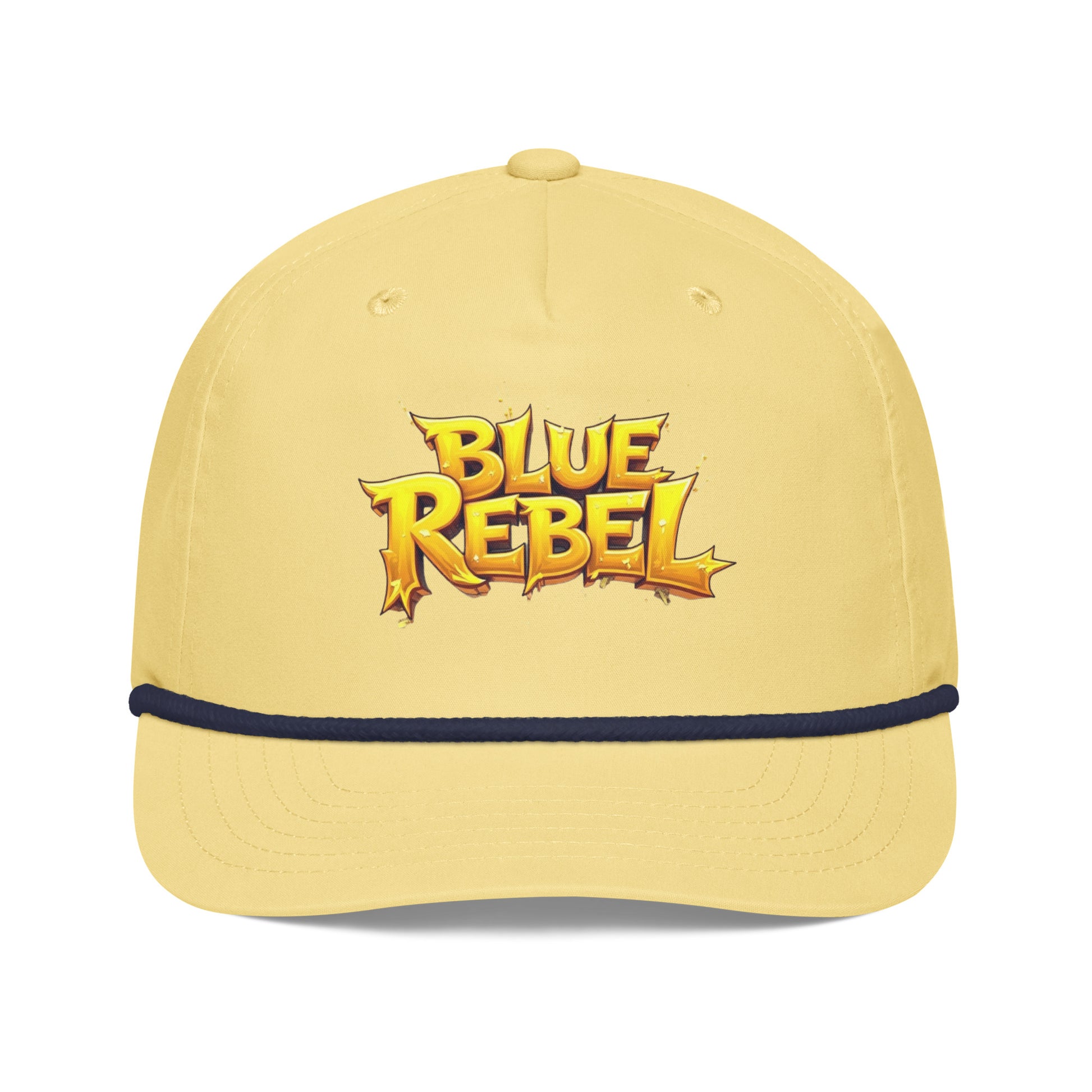 Golf rope cap - Blue Rebel Golf Rope Cap – Golden Bold Style for Trendy Golfers by printfluence.net