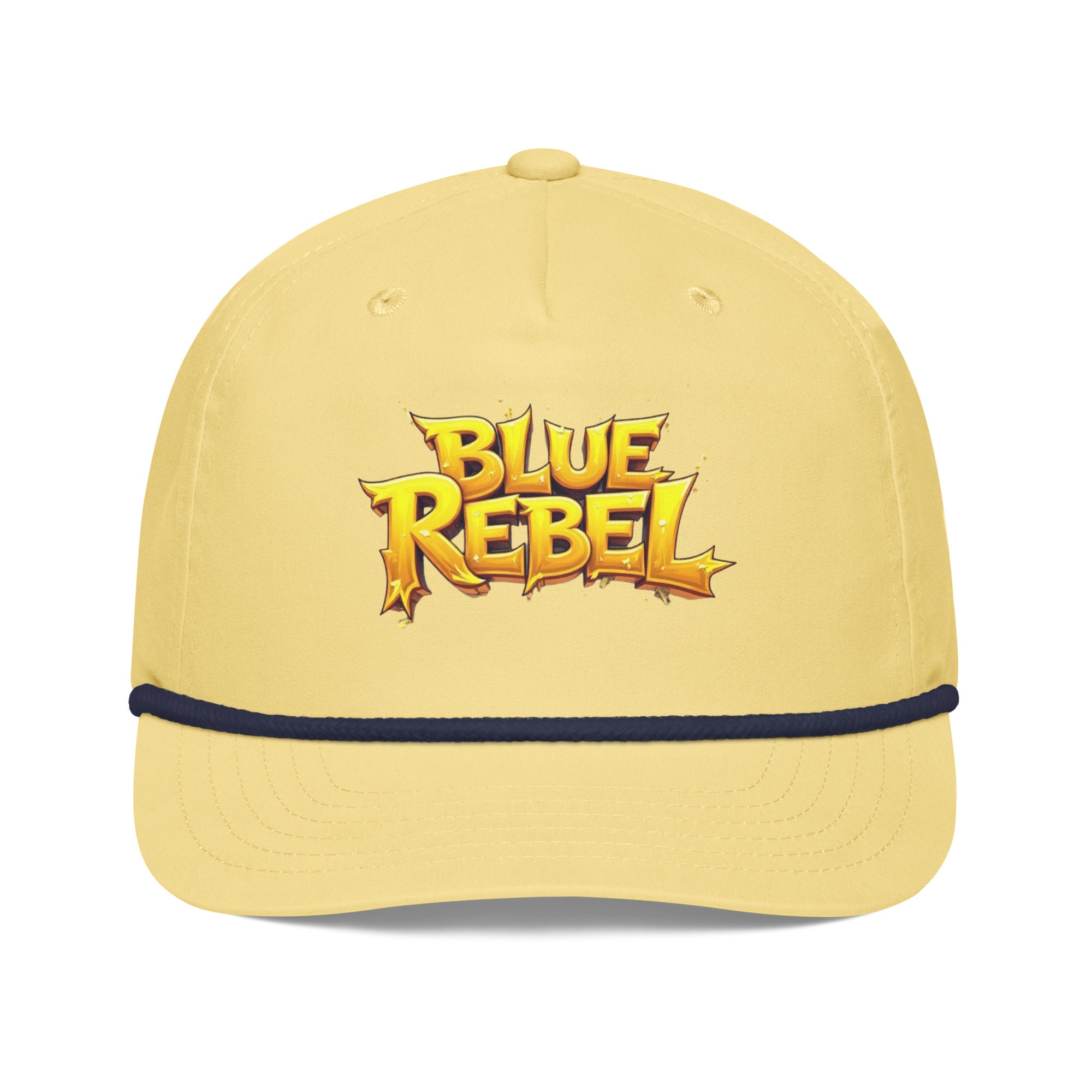 Golf rope cap - Blue Rebel Golf Rope Cap – Golden Bold Style for Trendy Golfers by printfluence.net