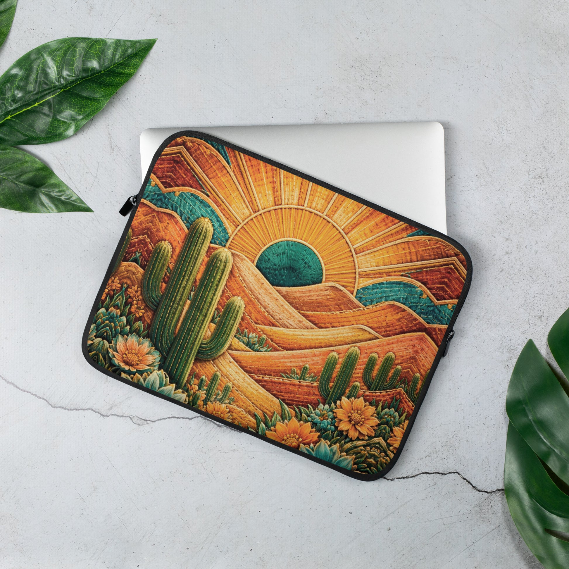 Laptop Sleeve - Sunrise Landscape Laptop Sleeve – Scenic Mountains, Fields & Meadows Case by printfluence.net