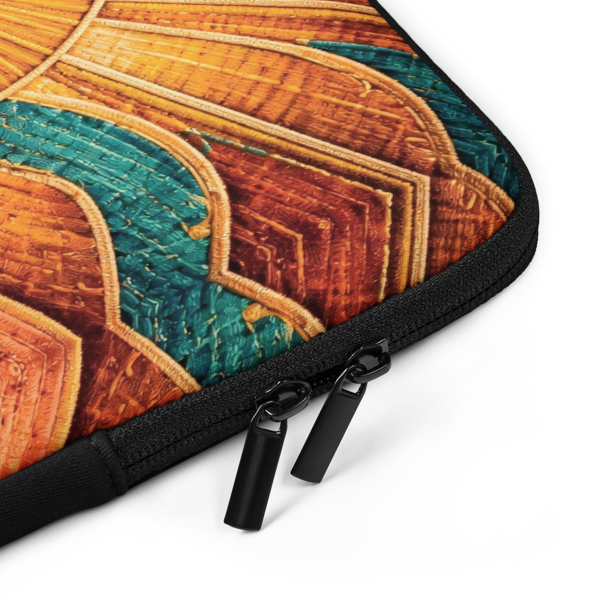 Laptop Sleeve - Sunrise Landscape Laptop Sleeve – Scenic Mountains, Fields & Meadows Case by printfluence.net