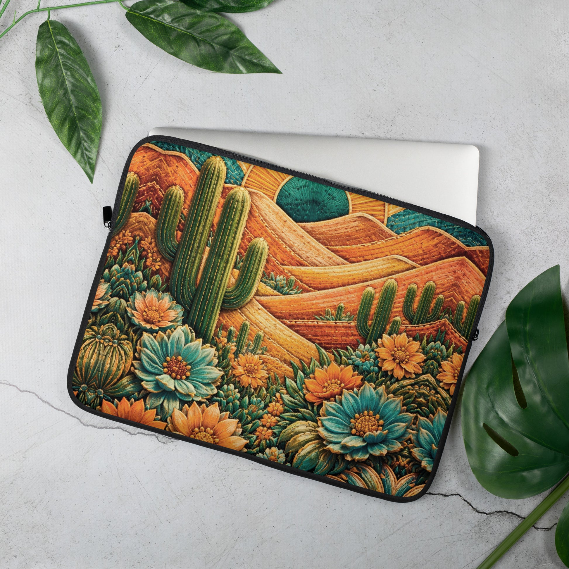 Laptop Sleeve - Sunrise Landscape Laptop Sleeve – Scenic Mountains, Fields & Meadows Case by printfluence.net