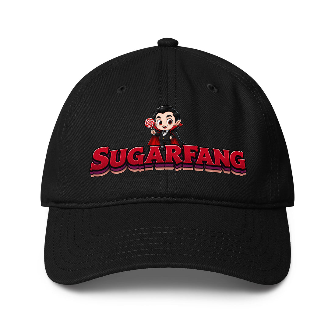 Sugarfang Cute Vampire Horror Mystery Low Profile Baseball Cap by printfluence.net