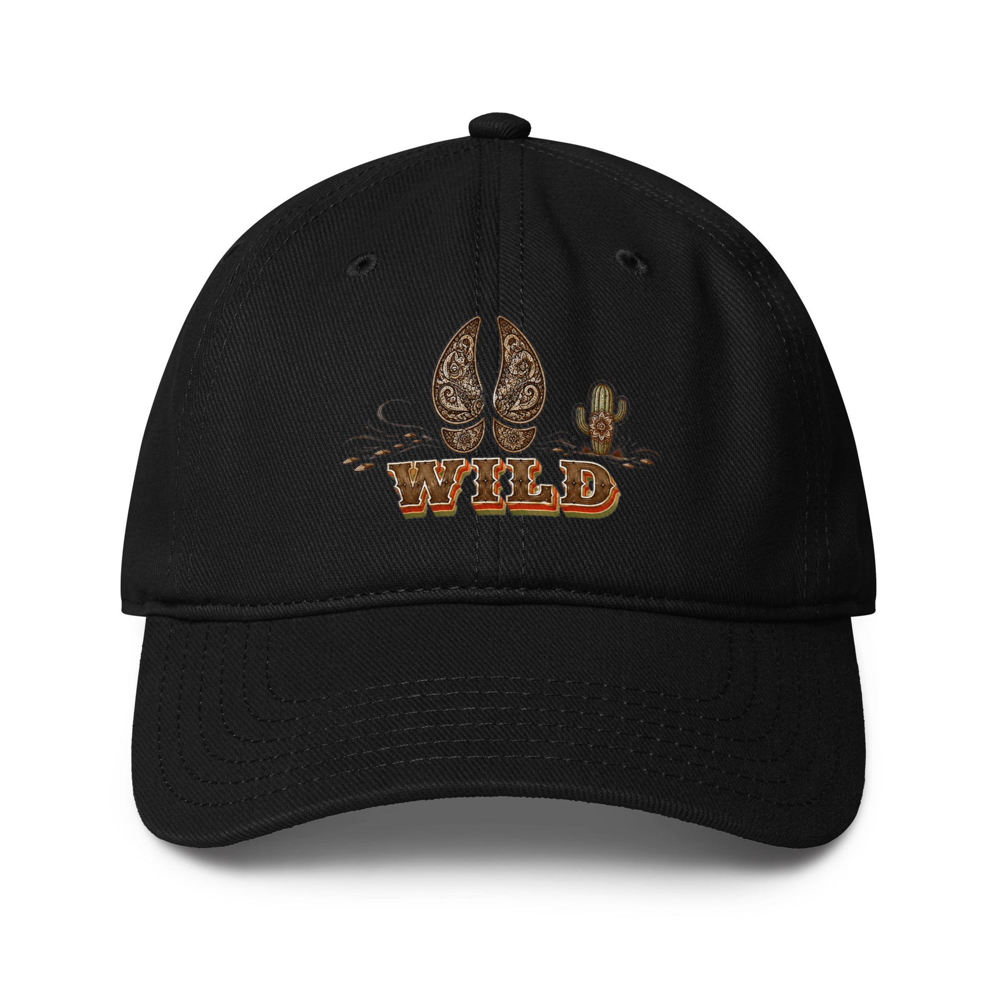 Horse Lovers Low-Profile Baseball Cap Wild – Desert Hoofprint & Cactus Western Embroidered Hat by printfluence.net