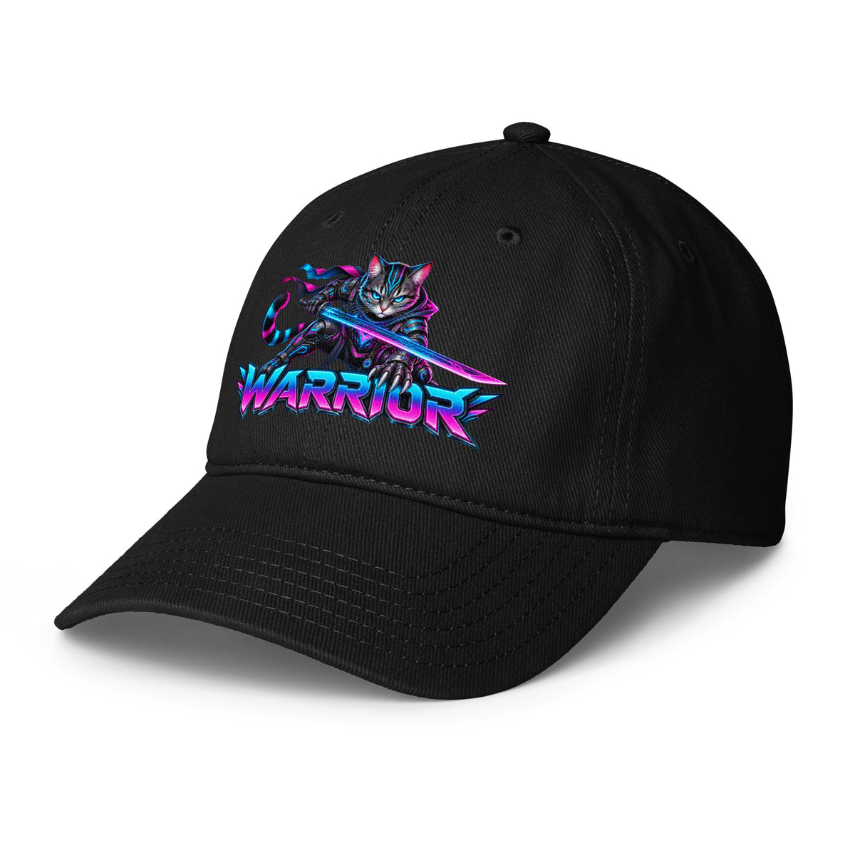 Cyberpunk Animals Lovers | Low Profile Baseball Cap — WARRIOR by printfluence