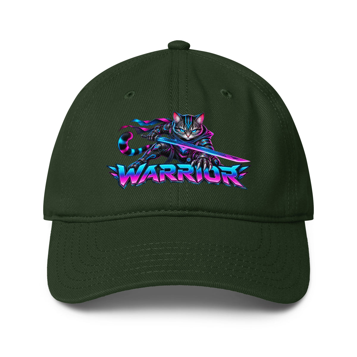 Cyberpunk Animals Lovers | Low Profile Baseball Cap — WARRIOR by printfluence