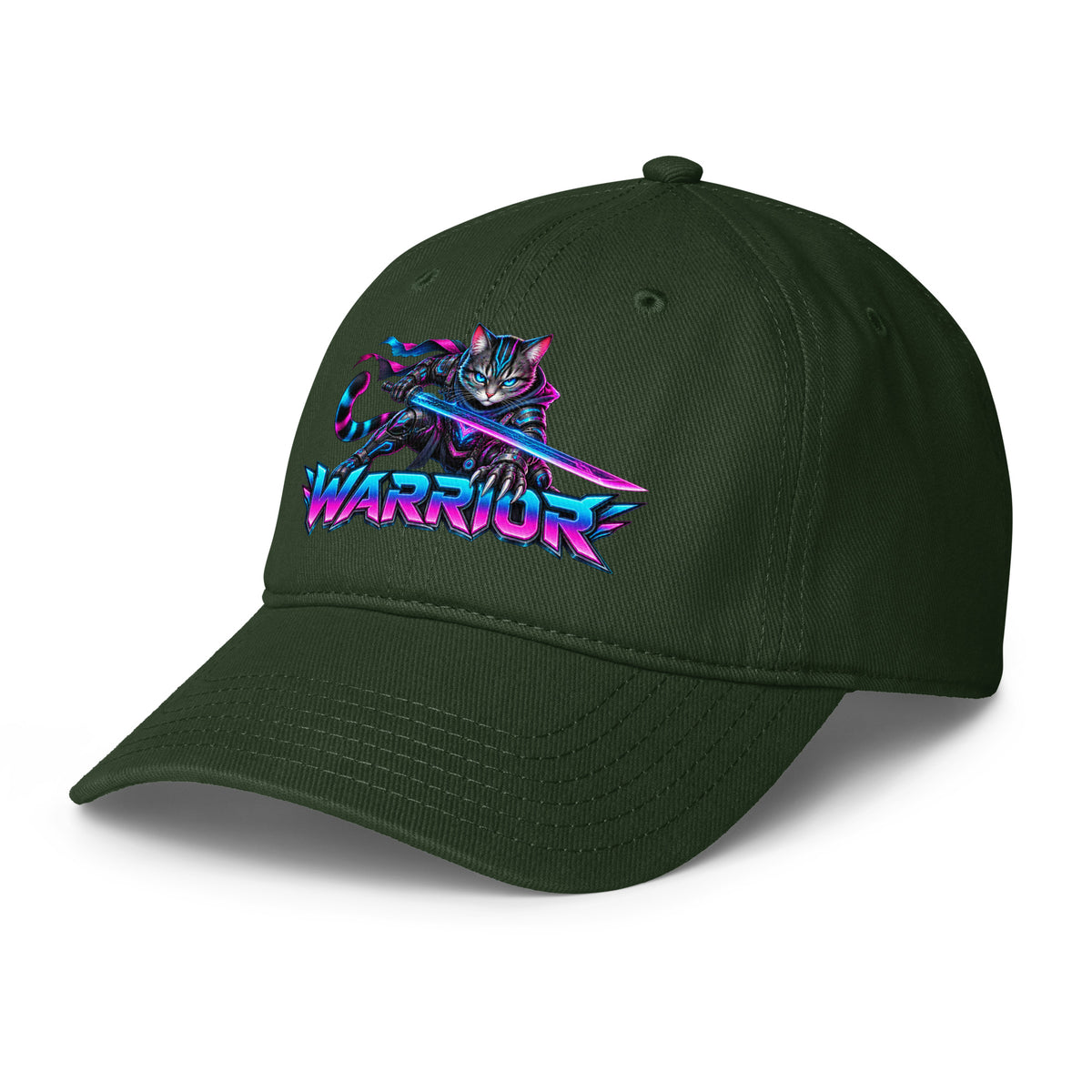 Cyberpunk Animals Lovers | Low Profile Baseball Cap — WARRIOR by printfluence