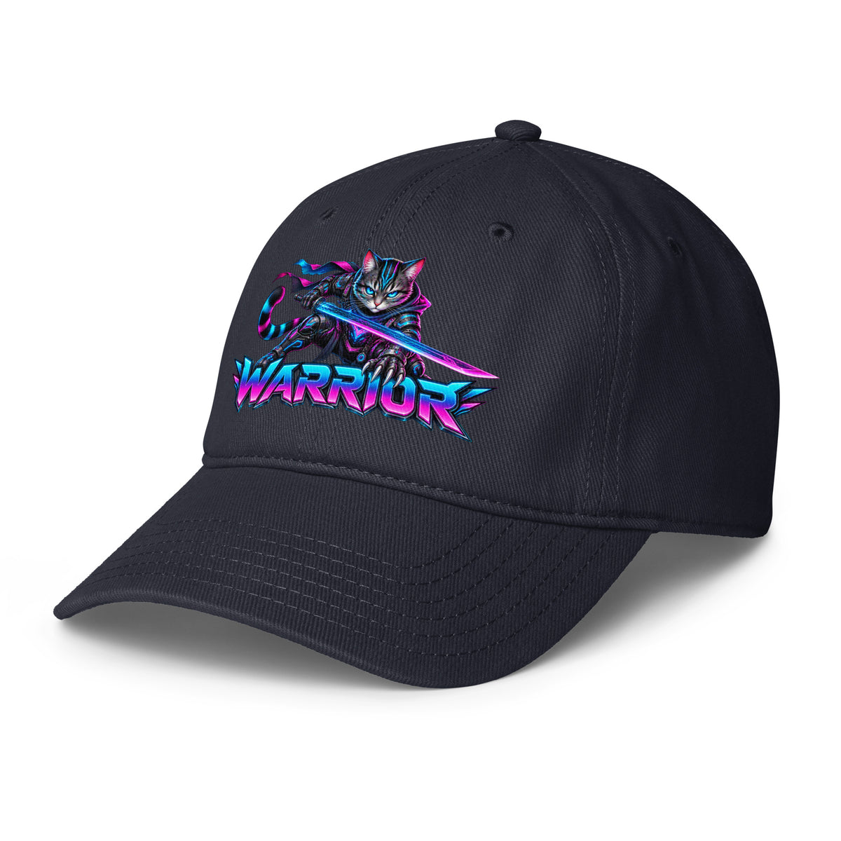 Cyberpunk Animals Lovers | Low Profile Baseball Cap — WARRIOR by printfluence
