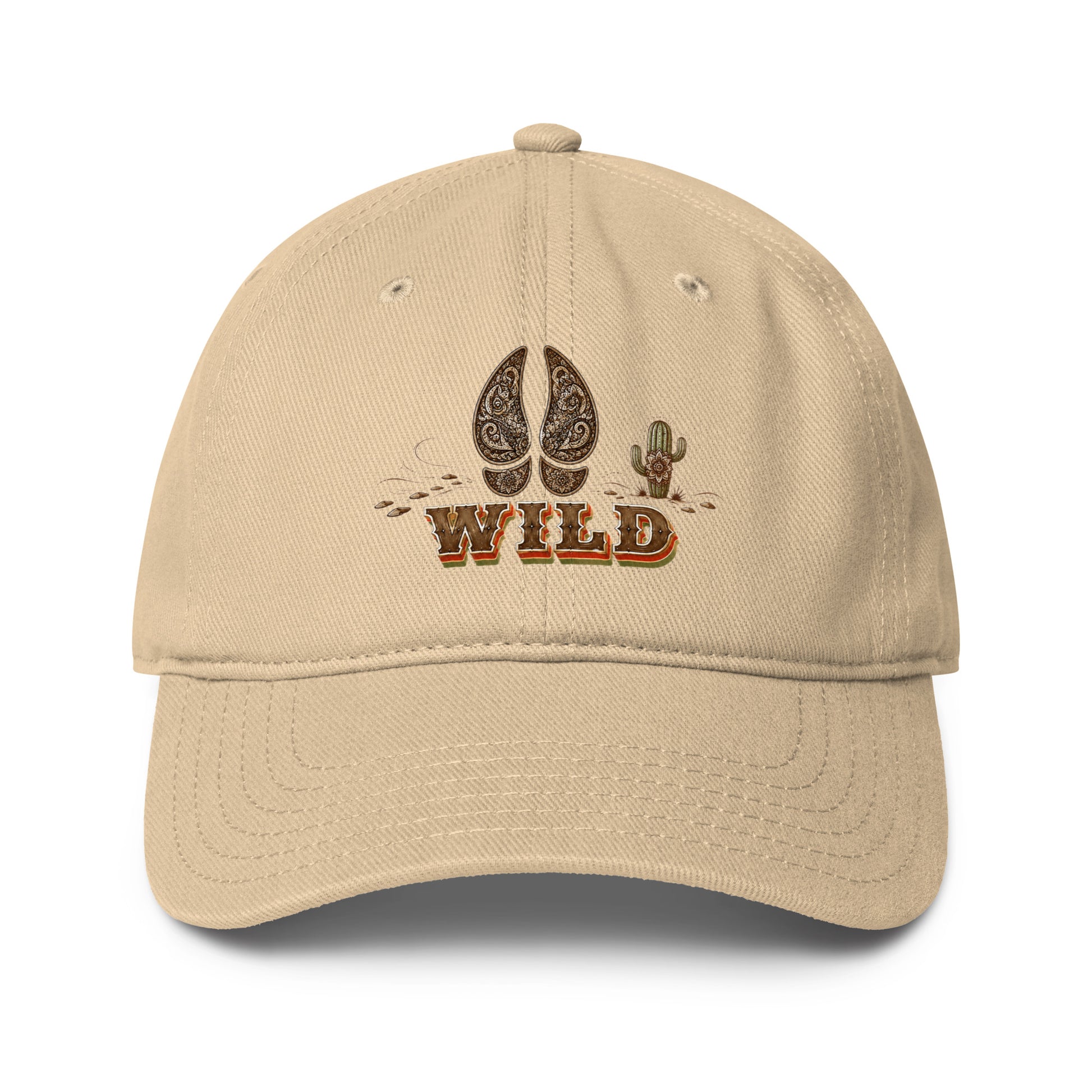 Horse Lovers Low-Profile Baseball Cap Wild – Desert Hoofprint & Cactus Western Embroidered Hat by printfluence.net