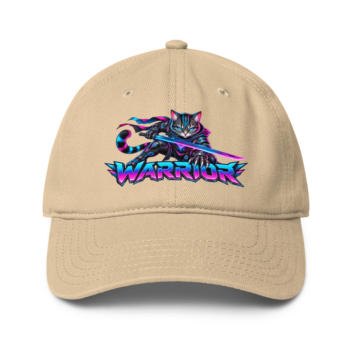 Cyberpunk Animals Lovers | Low Profile Baseball Cap — WARRIOR by printfluence