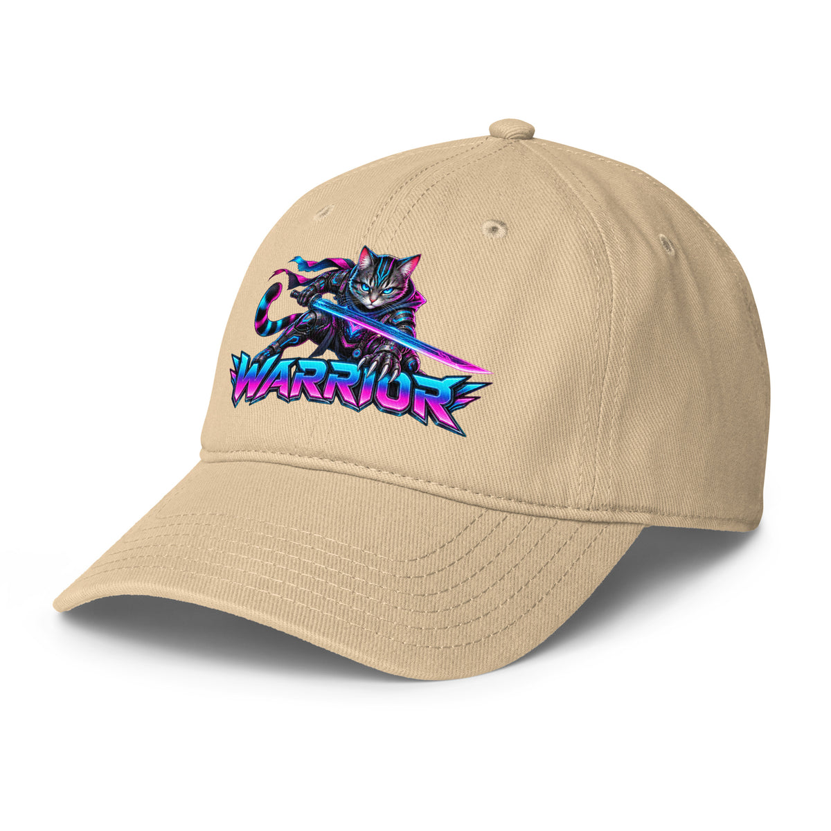 Cyberpunk Animals Lovers | Low Profile Baseball Cap — WARRIOR by printfluence