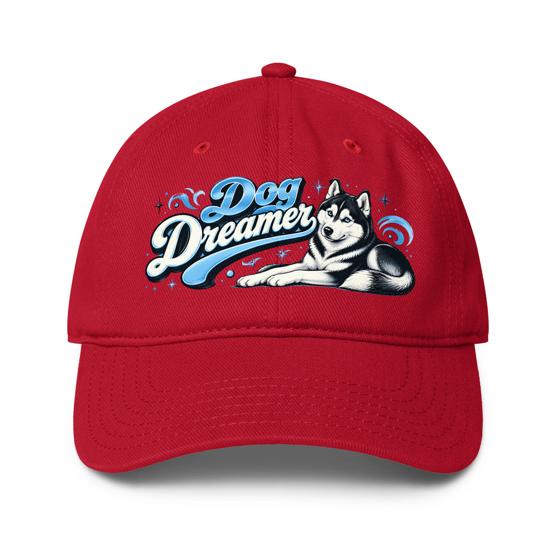 Siberian Husky Dog Dreamer Low-Profile Baseball Cap - Elegant Dog Lover Graphic Hat by printfluence.net