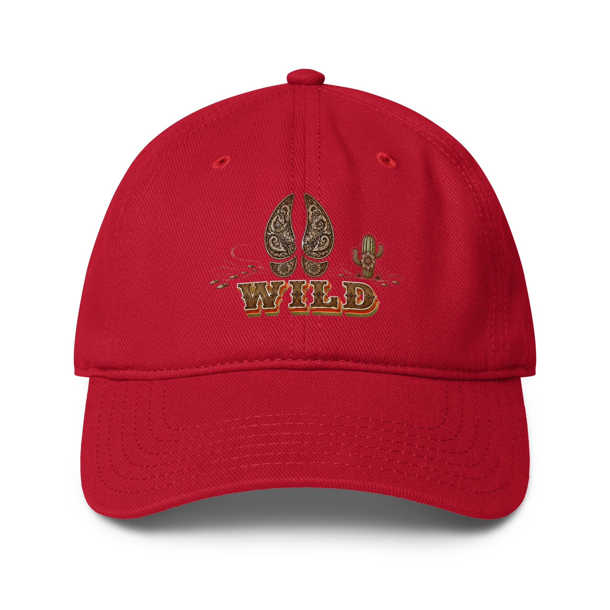 Horse Lovers Low-Profile Baseball Cap Wild – Desert Hoofprint & Cactus Western Embroidered Hat by printfluence.net