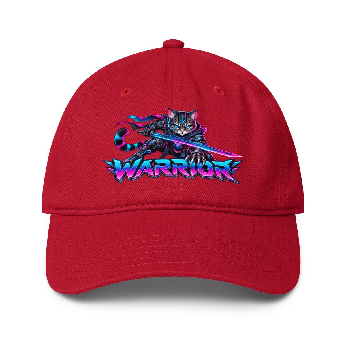 Cyberpunk Animals Lovers | Low Profile Baseball Cap — WARRIOR by printfluence