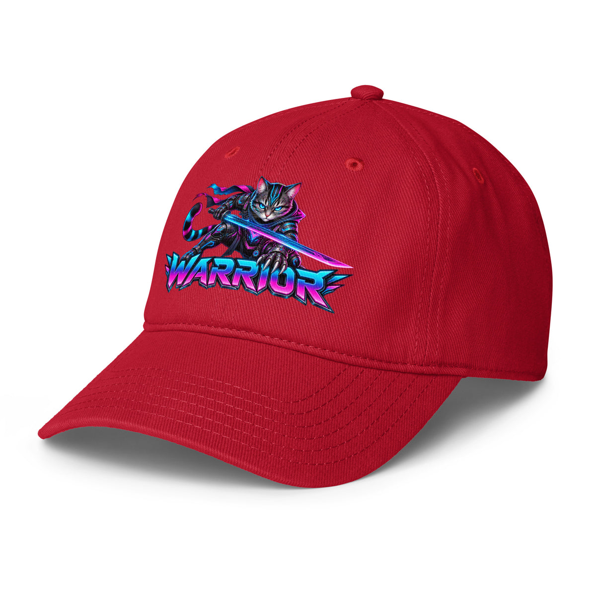 Cyberpunk Animals Lovers | Low Profile Baseball Cap — WARRIOR by printfluence