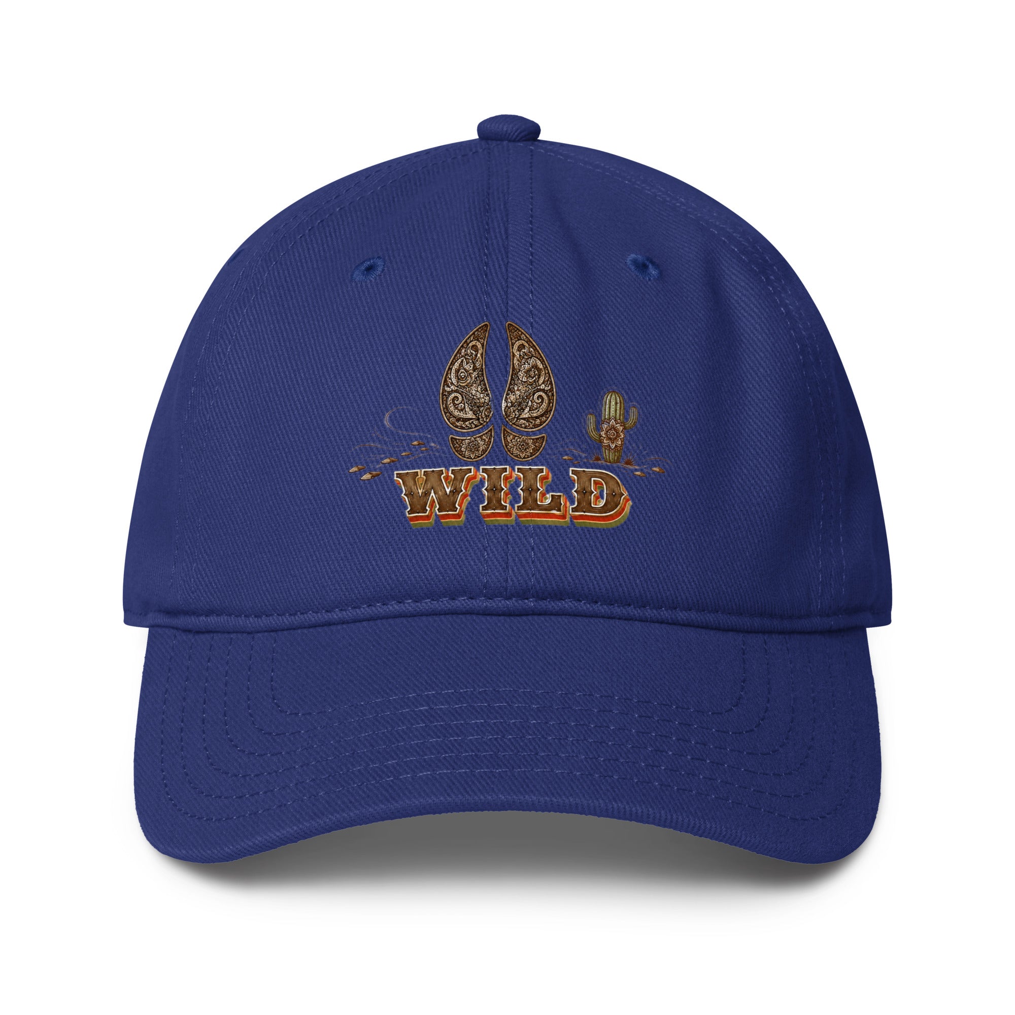 Horse Lovers Low-Profile Baseball Cap Wild – Desert Hoofprint & Cactus Western Embroidered Hat by printfluence.net
