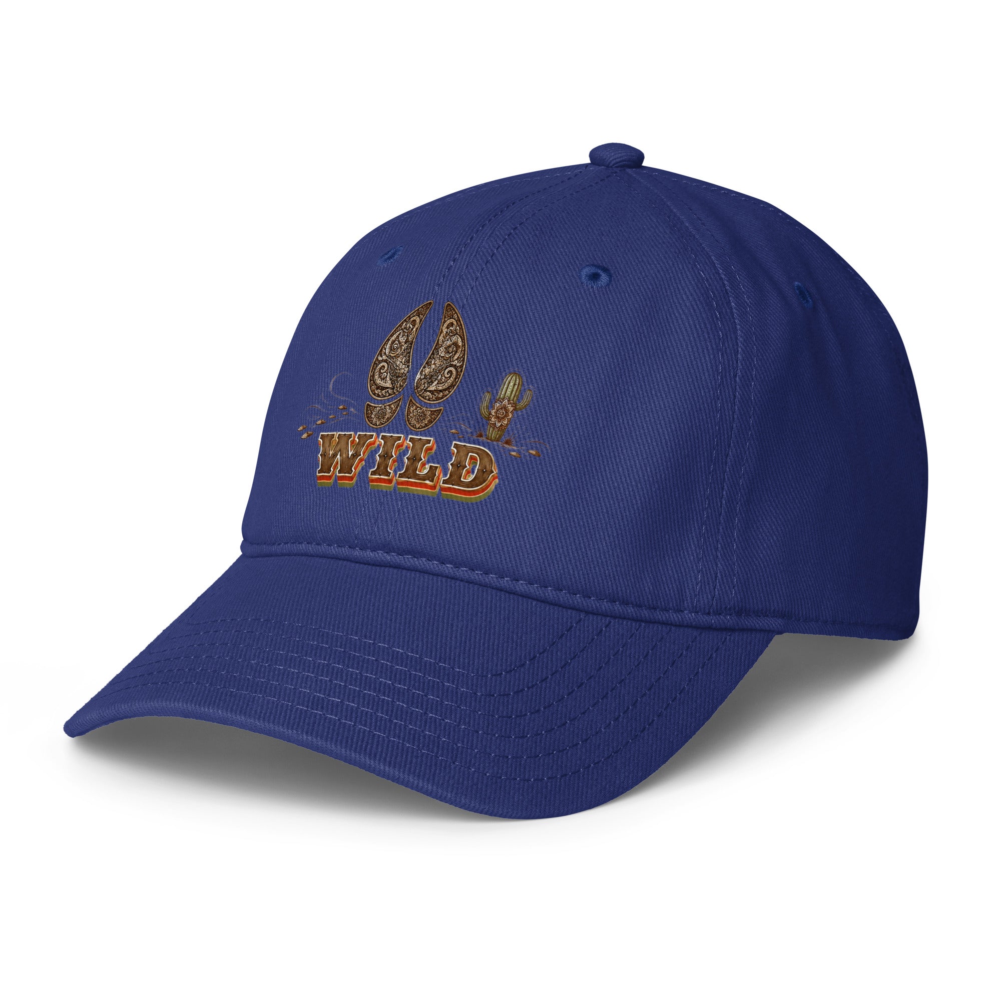 Horse Lovers Low-Profile Baseball Cap Wild – Desert Hoofprint & Cactus Western Embroidered Hat by printfluence.net