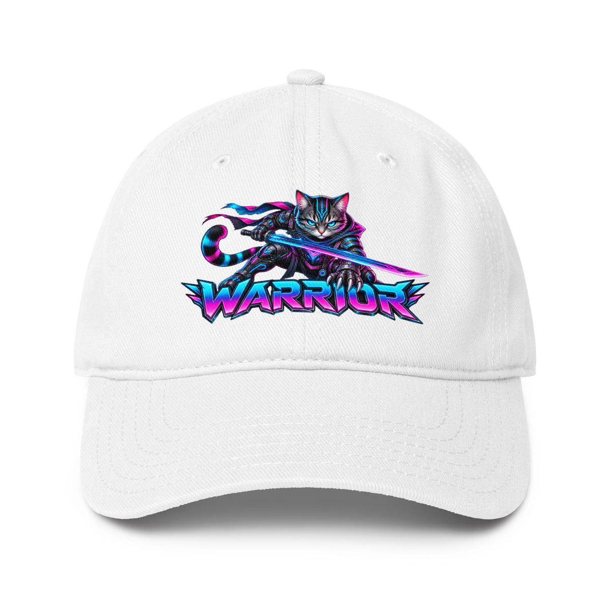 Cyberpunk Animals Lovers | Low Profile Baseball Cap — WARRIOR by printfluence