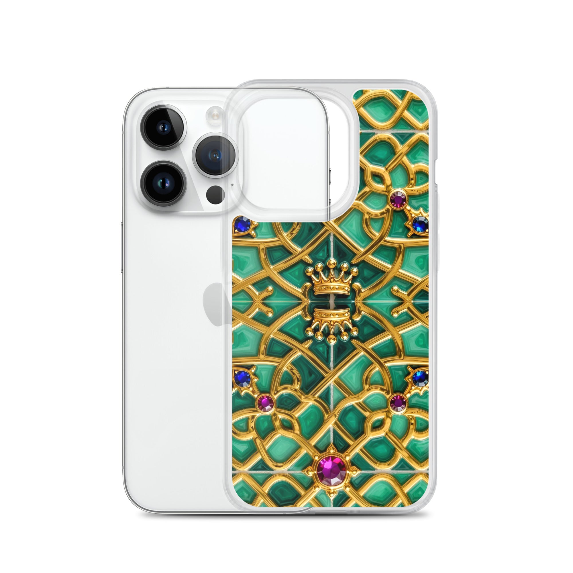 MagSafe® clear case for iPhone® - Royal Gold MagSafe iPhone Case – Elite Luxury Reign by printfluence.net
