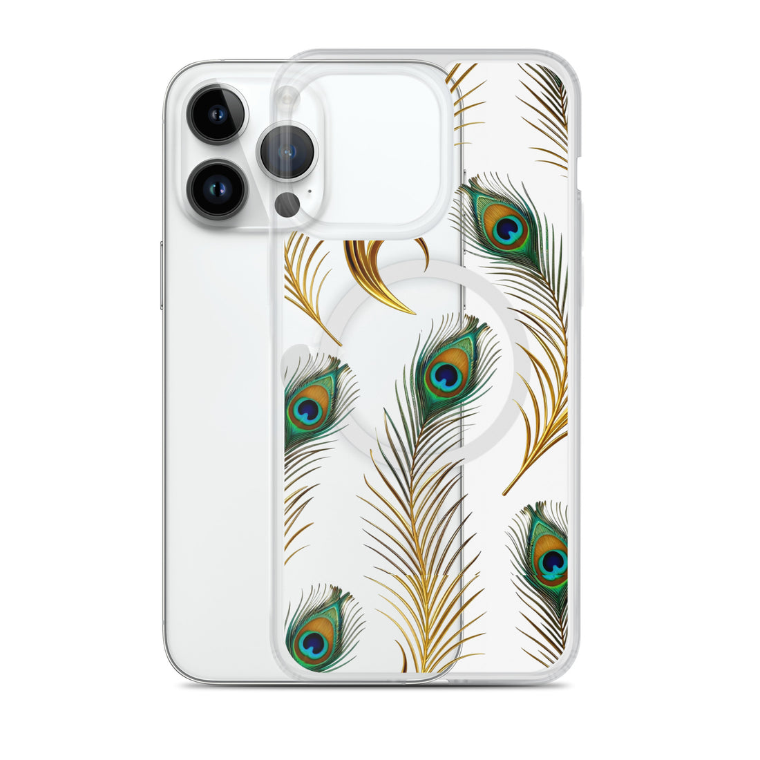 MagSafe® clear case for iPhone® - Peacock Majesty MagSafe Clear Case – For Distinguished World Leaders by printfluence.net