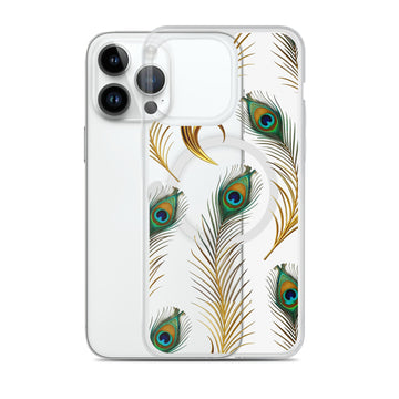 MagSafe® clear case for iPhone® - Peacock Majesty MagSafe Clear Case – For Distinguished World Leaders by printfluence.net