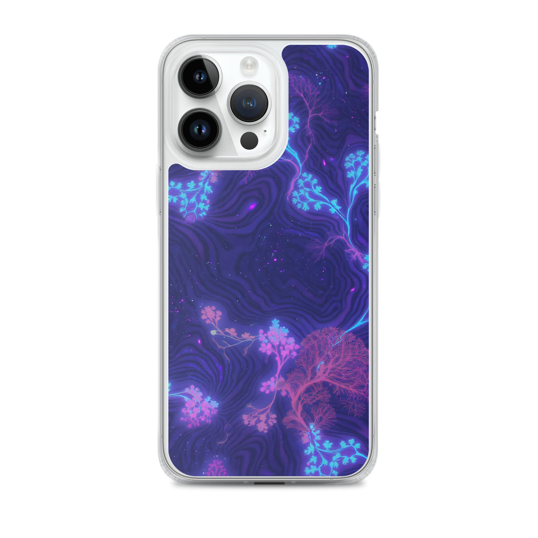 MagSafe® clear case for iPhone® - Cosmic Neon MagSafe Clear Case – Elite Galaxy for Visionary Achievers by printfluence.net