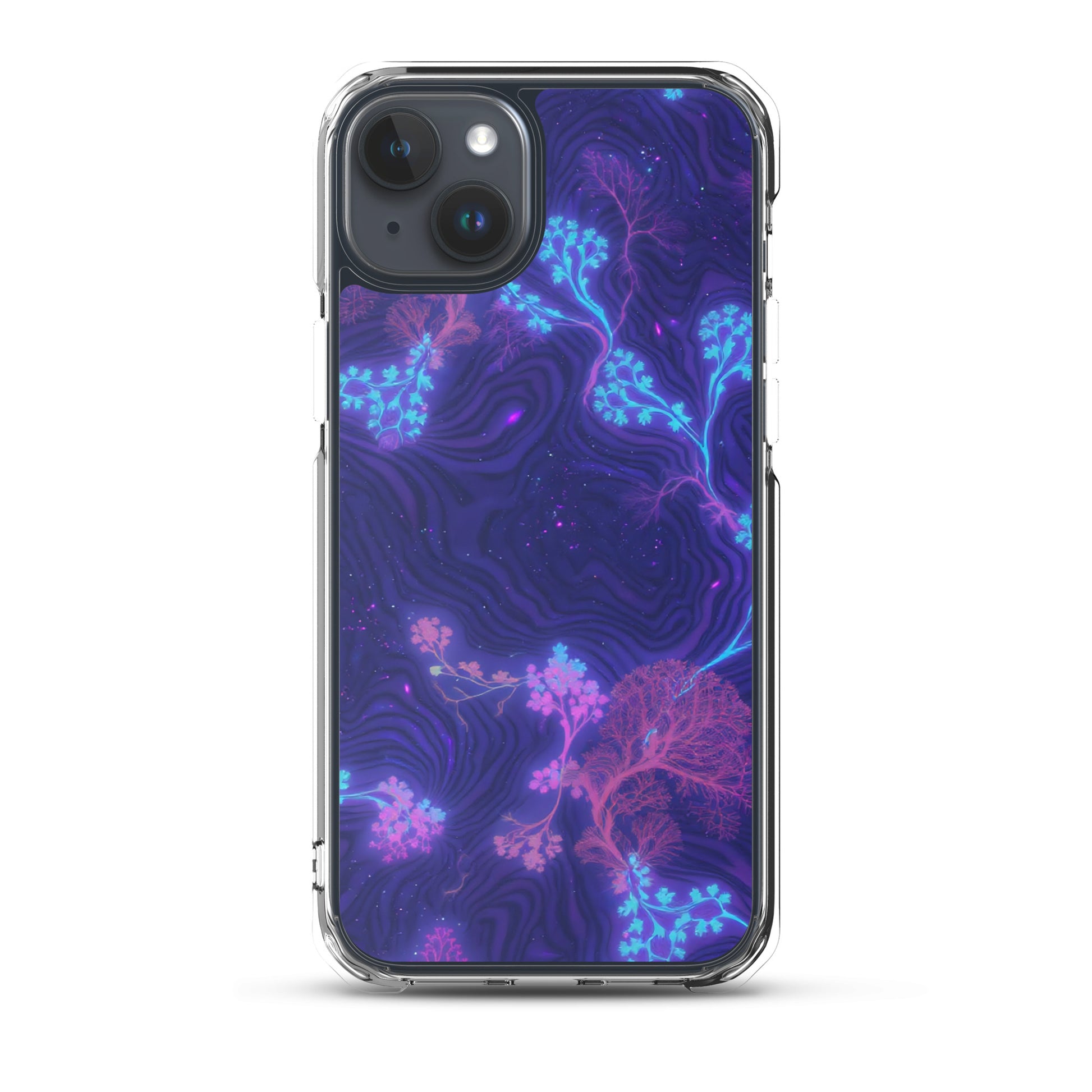 MagSafe® clear case for iPhone® - Cosmic Neon MagSafe Clear Case – Elite Galaxy for Visionary Achievers by printfluence.net