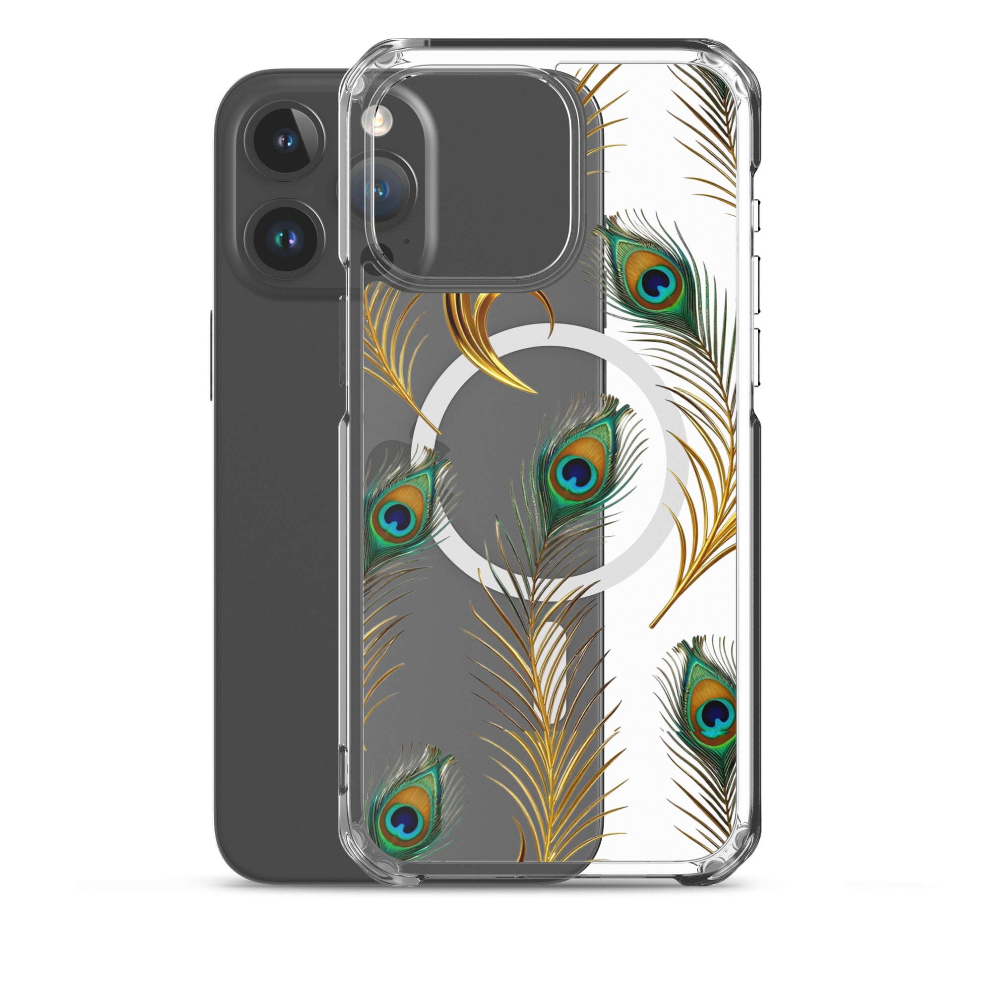 MagSafe® clear case for iPhone® - Peacock Majesty MagSafe Clear Case – For Distinguished World Leaders by printfluence.net