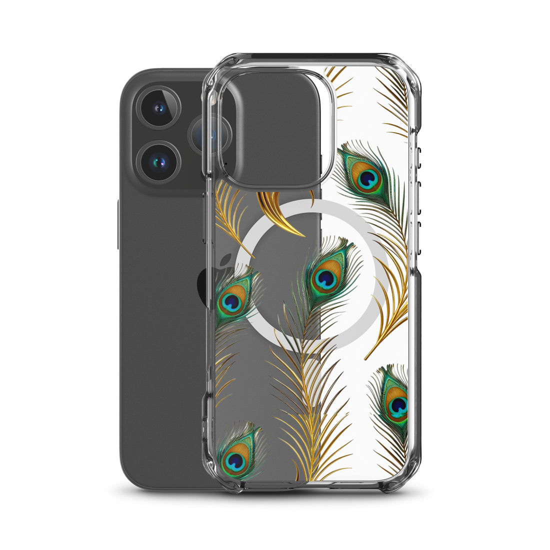 MagSafe® clear case for iPhone® - Peacock Majesty MagSafe Clear Case – For Distinguished World Leaders by printfluence.net