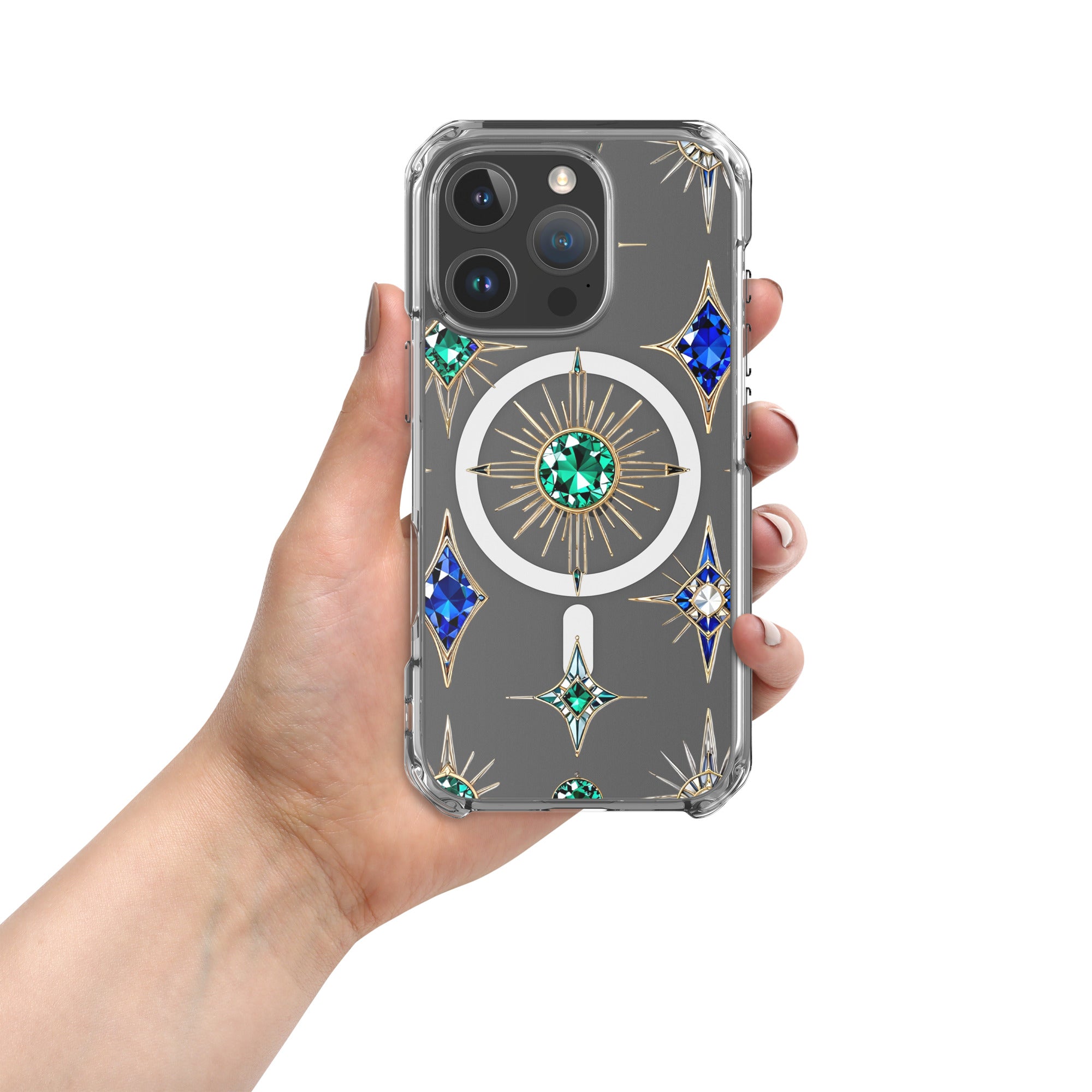 MagSafe® clear case for iPhone® - Gemstar Majesty MagSafe Clear iPhone Case – For Royal Achievers by printfluence.net