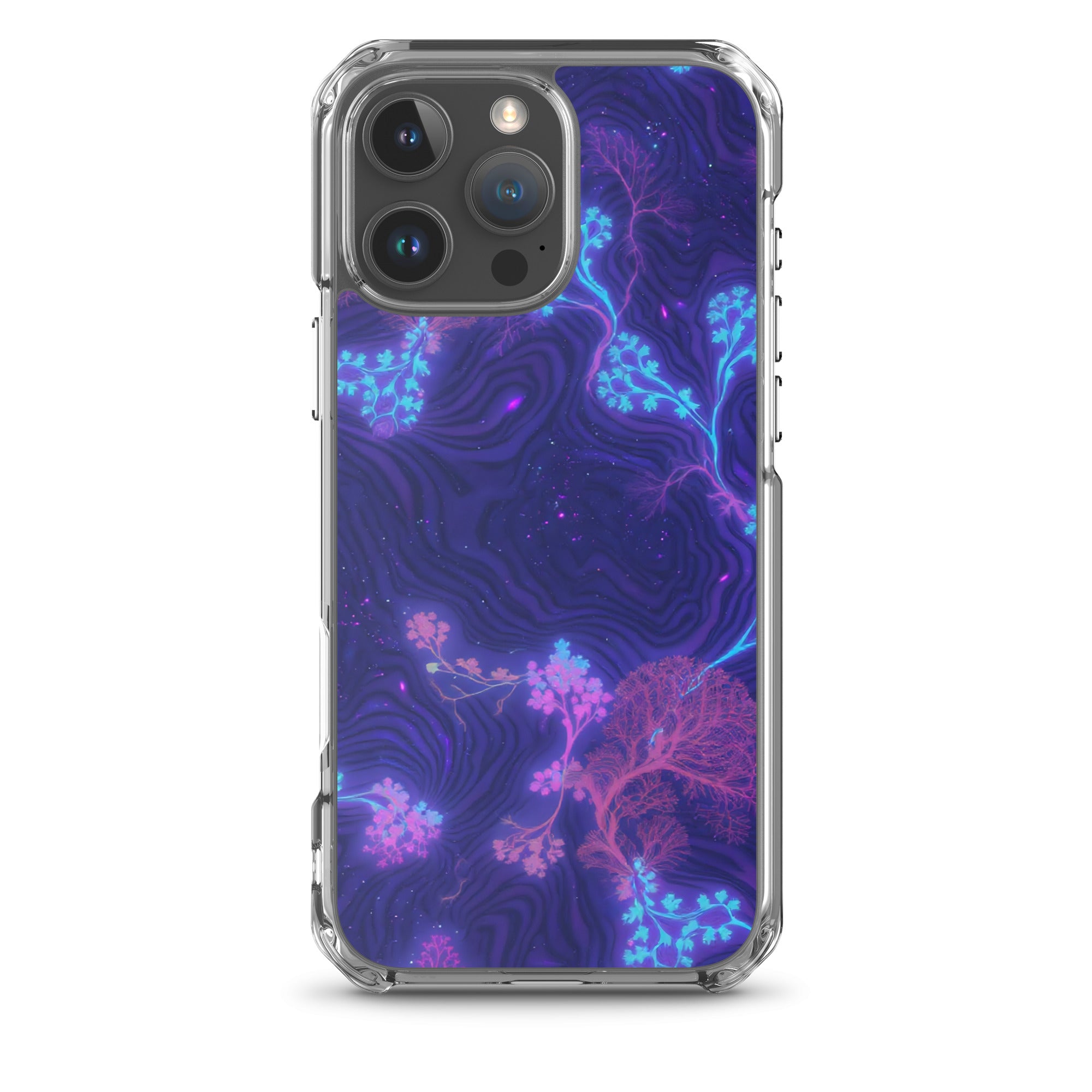 MagSafe® clear case for iPhone® - Cosmic Neon MagSafe Clear Case – Elite Galaxy for Visionary Achievers by printfluence.net