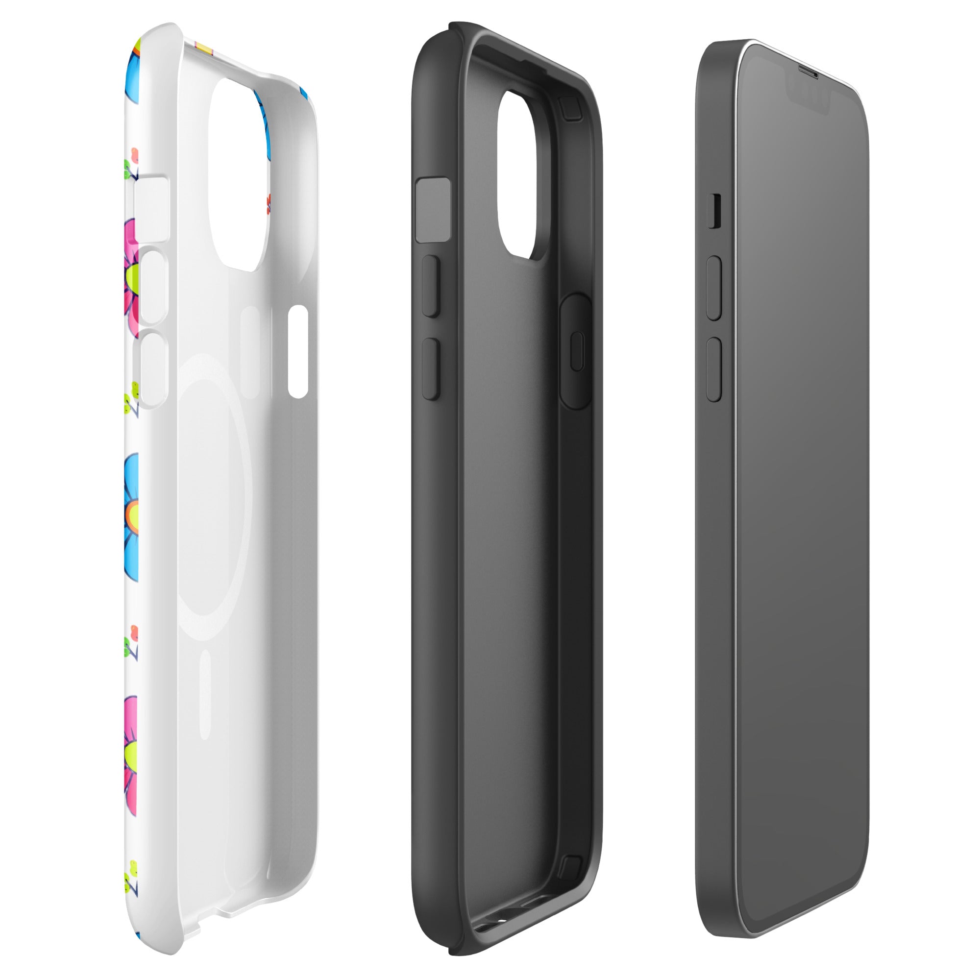 MagSafe® tough case for iPhone® - Spaced Bloom Dream iPhone Case – Mesmerizing Floral Art by printfluence.net
