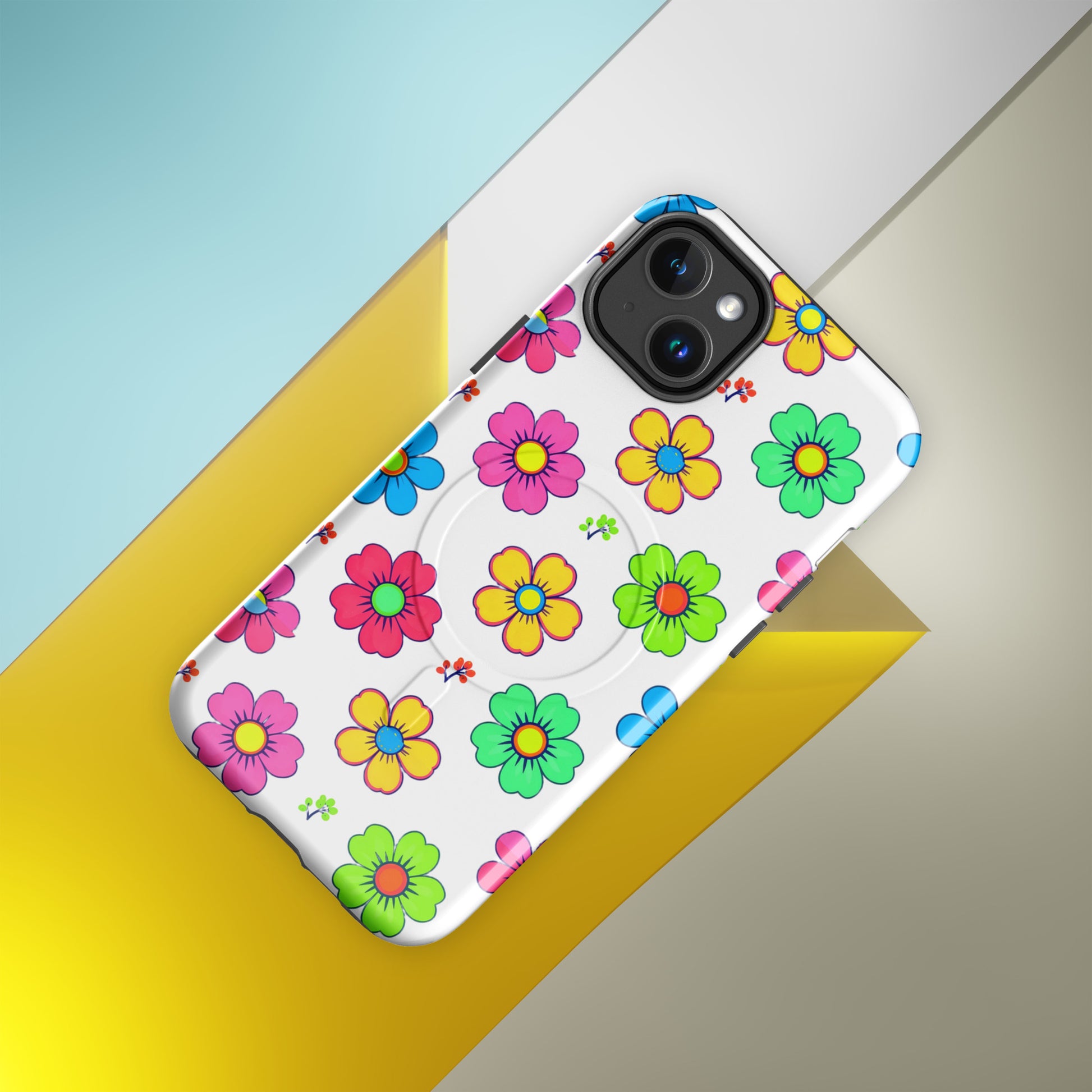 MagSafe® tough case for iPhone® - Spaced Bloom Dream iPhone Case – Mesmerizing Floral Art by printfluence.net