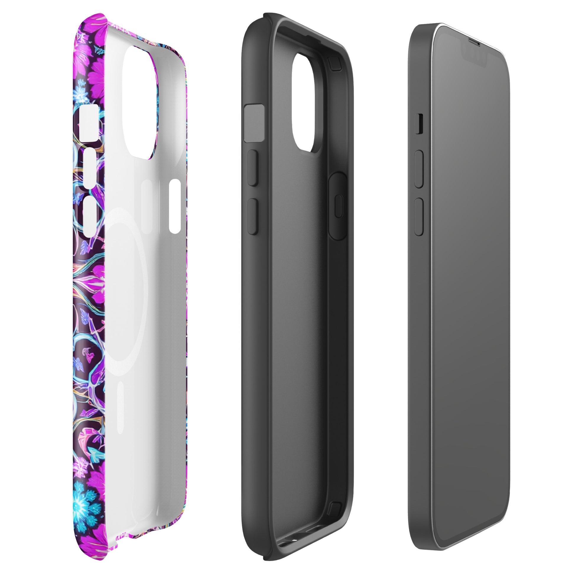 MagSafe® tough case for iPhone® - Purple Neon MagSafe Tough Case – Prestige Glow for Elite Visionaries by printfluence.net