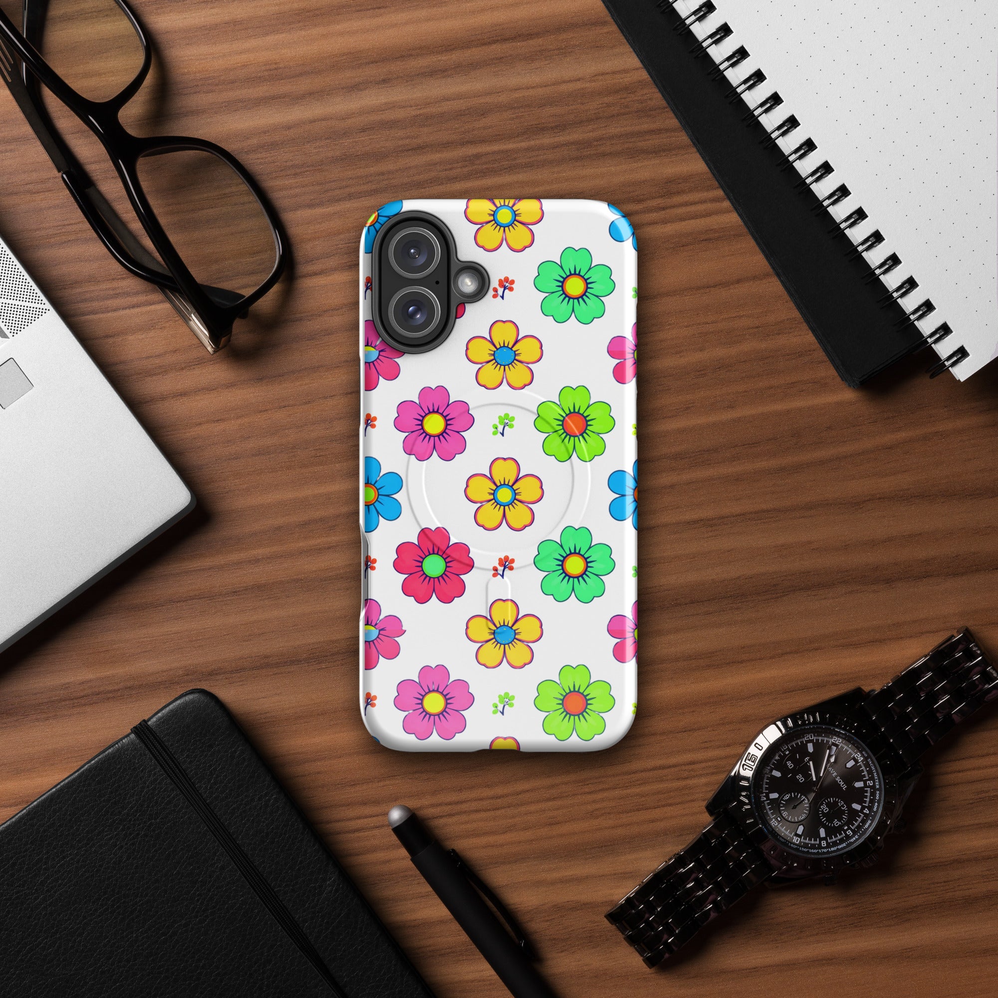 MagSafe® tough case for iPhone® - Spaced Bloom Dream iPhone Case – Mesmerizing Floral Art by printfluence.net