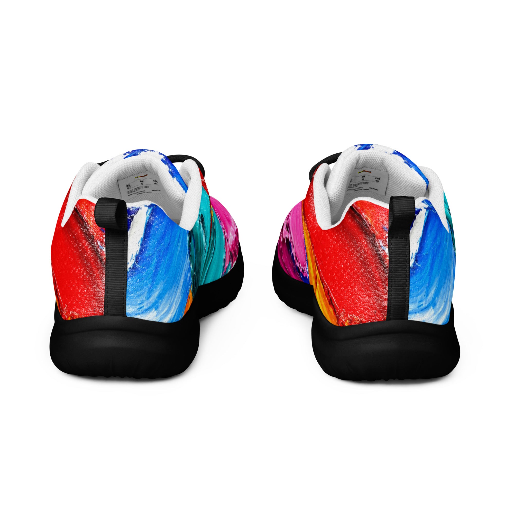 Men’s athletic shoes - Urban Pulse: Men’s Dynamic Abstract Art Athletic Shoes - Multi-Color Expression by printfluence.net