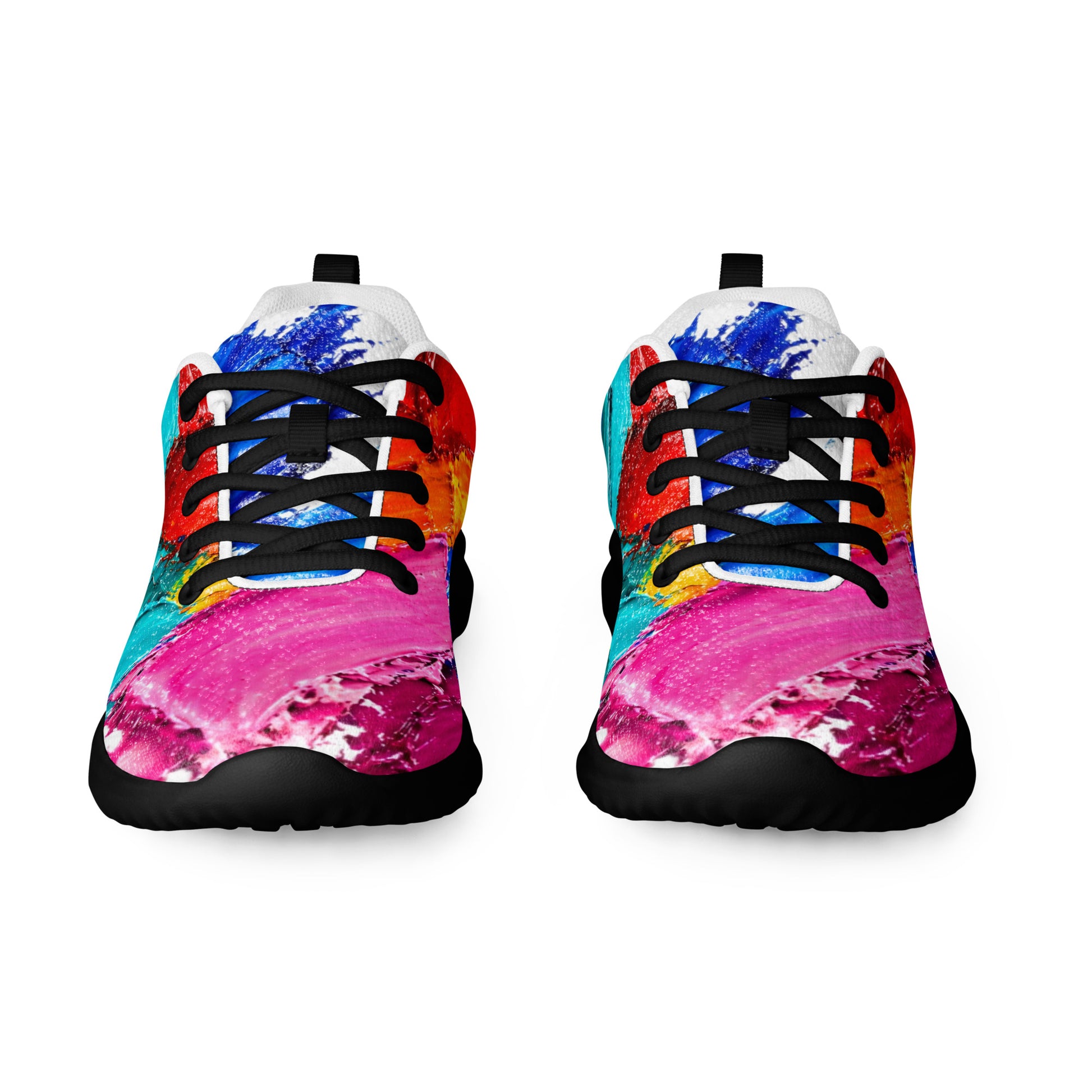 Men’s athletic shoes - Urban Pulse: Men’s Dynamic Abstract Art Athletic Shoes - Multi-Color Expression by printfluence.net