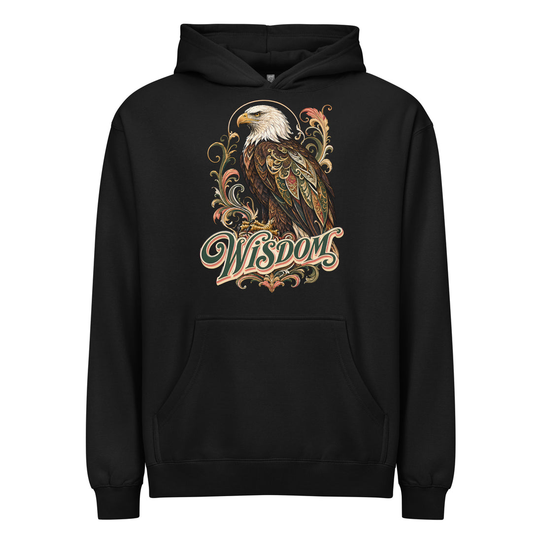 Eagle Lovers Wisdom Vintage Ornate Graphic Box Hoodie H-7 by printfluence.net